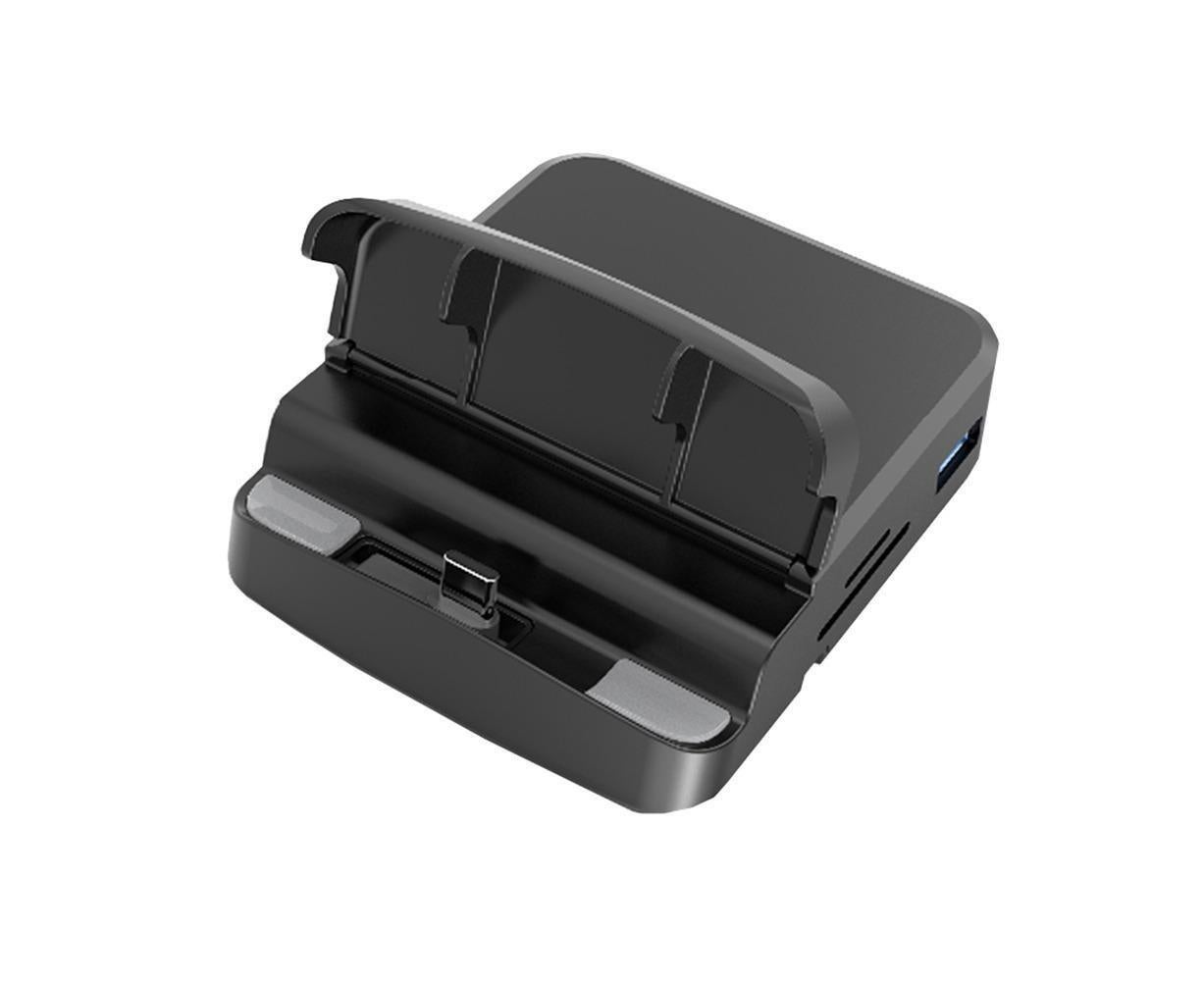 5 in1 Type C to HDMI-compatible Adapter USB 3.0/2.0 TFCard Slot Converter Holder - Black - Image 7