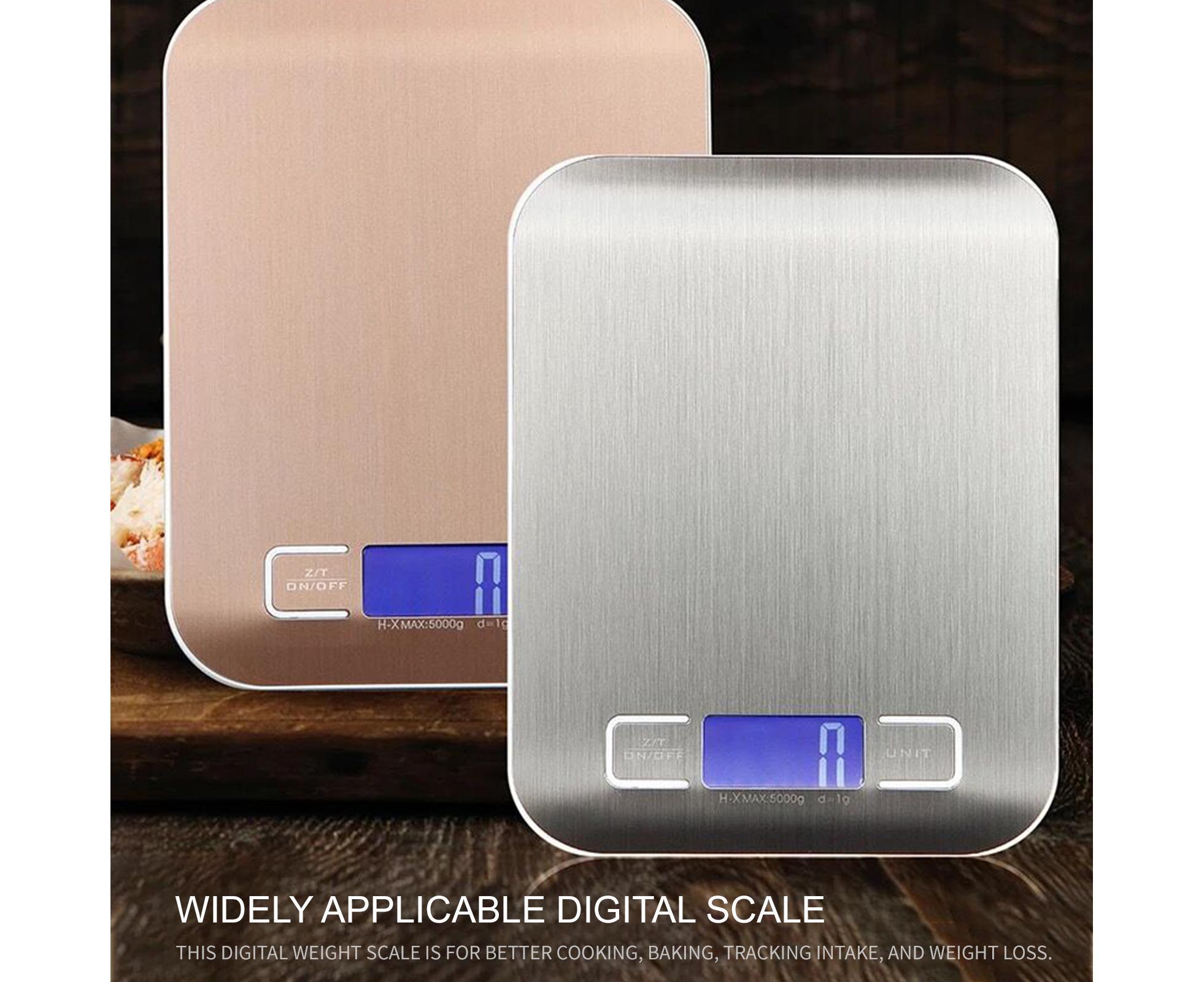 22lb Food Scale Digital Kitchen Scale LCD Display Scale Weight KG G oz ml lb for Baking and Cooking Stainless Steel Portable Food Scale 1g - Image 6