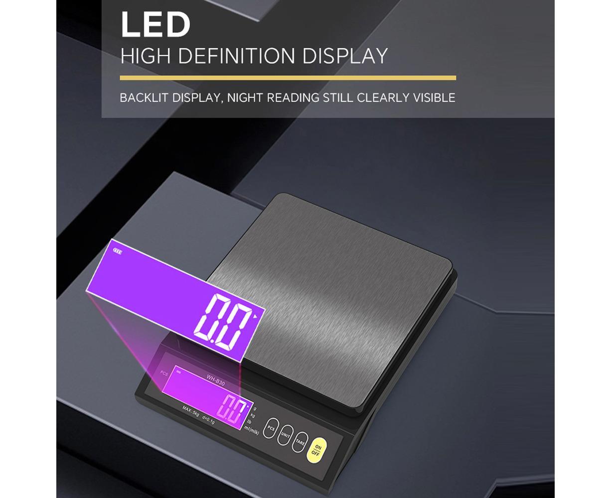 Rechargeable Baking Electric Scale IP67 Waterproof High Accurate Kitchen Scale with Counting Tare Zeroing Auto Power Off Unit Conversion - Image 4