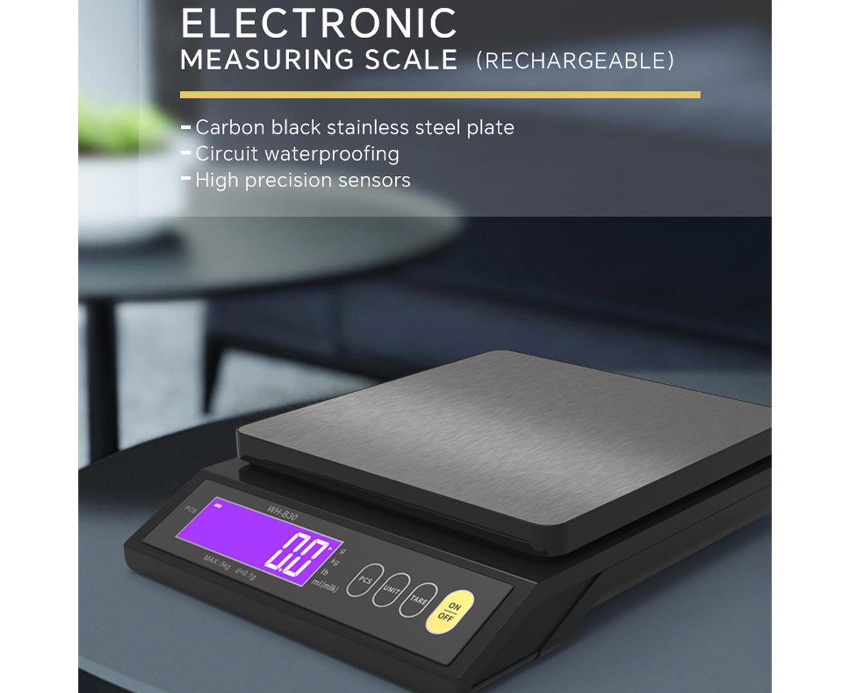 Rechargeable Baking Electric Scale IP67 Waterproof High Accurate Kitchen Scale with Counting Tare Zeroing Auto Power Off Unit Conversion - Image 2