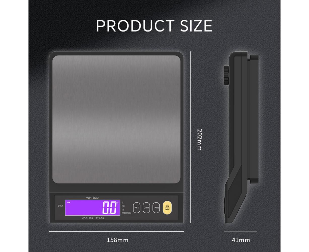 Rechargeable Baking Electric Scale IP67 Waterproof High Accurate Kitchen Scale with Counting Tare Zeroing Auto Power Off Unit Conversion - Image 5