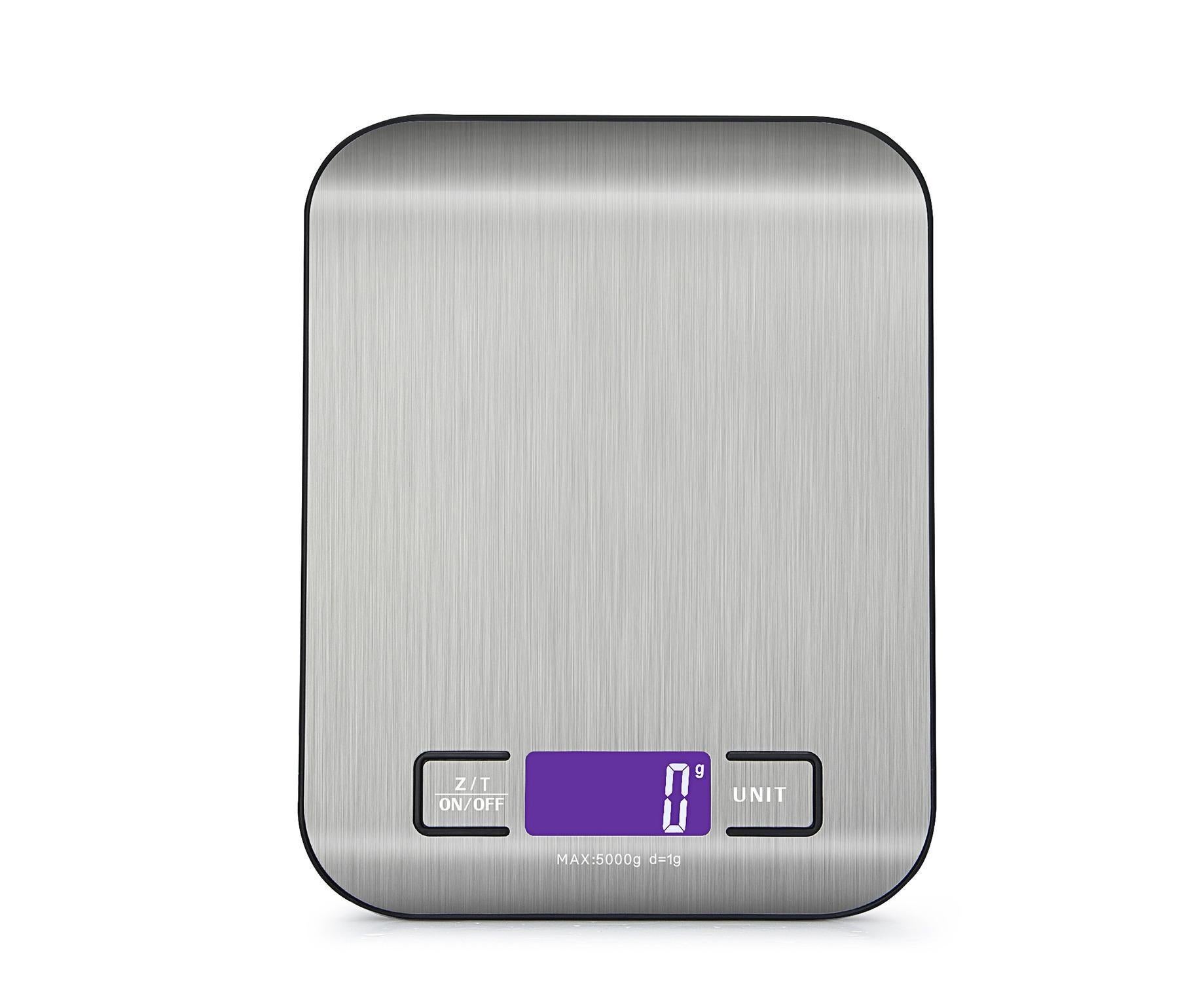 11lb Food Scale Digital Kitchen Scale LCD Display Scale Weight KG G oz ml and lb for Baking and Cooking Stainless Steel Portable Food Scale - Image 1