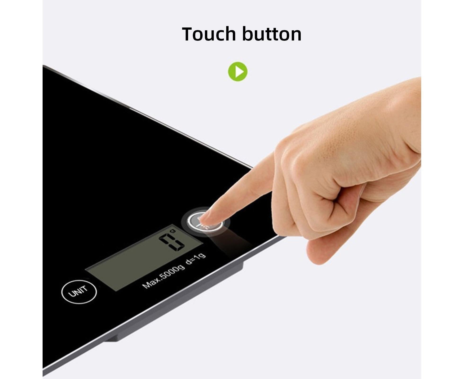 Digital Food Kitchen Scale Touch Control Multifunction Scale Measures in Grams & Ounces for Cooking Baking - Image 4