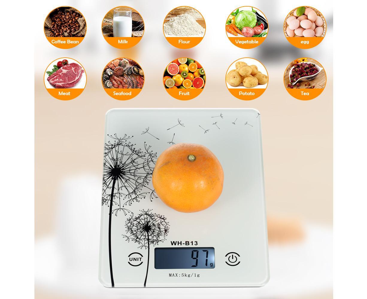 5KG/1G Accurate Touch Screen LCD Backlight Digital Kitchen Food Scale G/LB/OZ Electronic Weight Balance for Baking Cooking Tare Function - White Variant Size Value white - Image 5