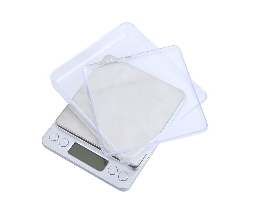 High Accuracy Mini Electronic Digital Platform Jewelry Scale Weighing Balance with Two Trays Portable 500g/0.01g Counting Function Blue LCD - Image 1