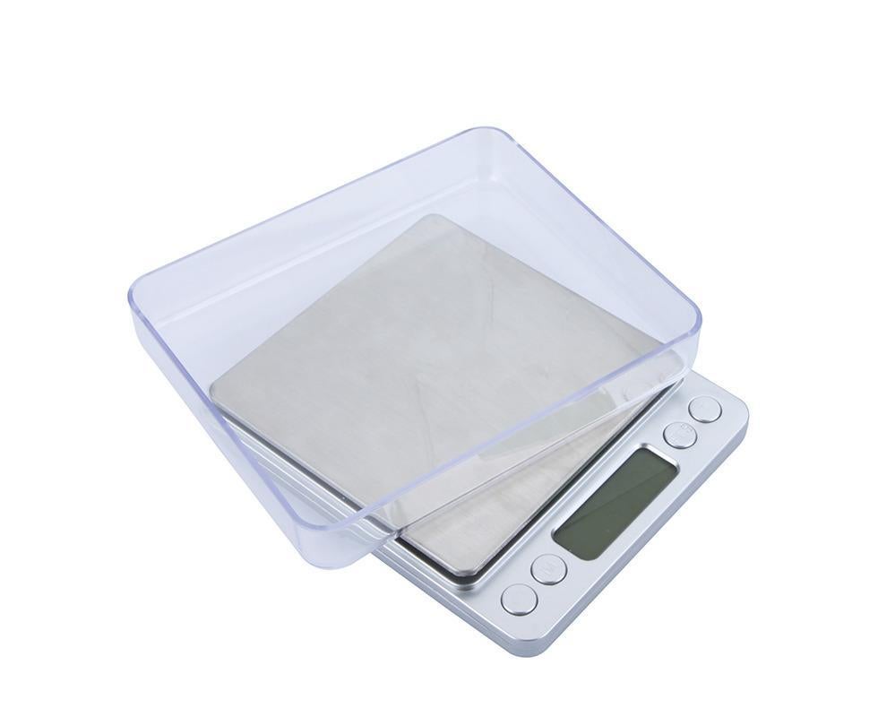 High Accuracy Mini Electronic Digital Platform Jewelry Scale Weighing Balance with Two Trays Portable 500g/0.01g Counting Function Blue LCD - Image 2