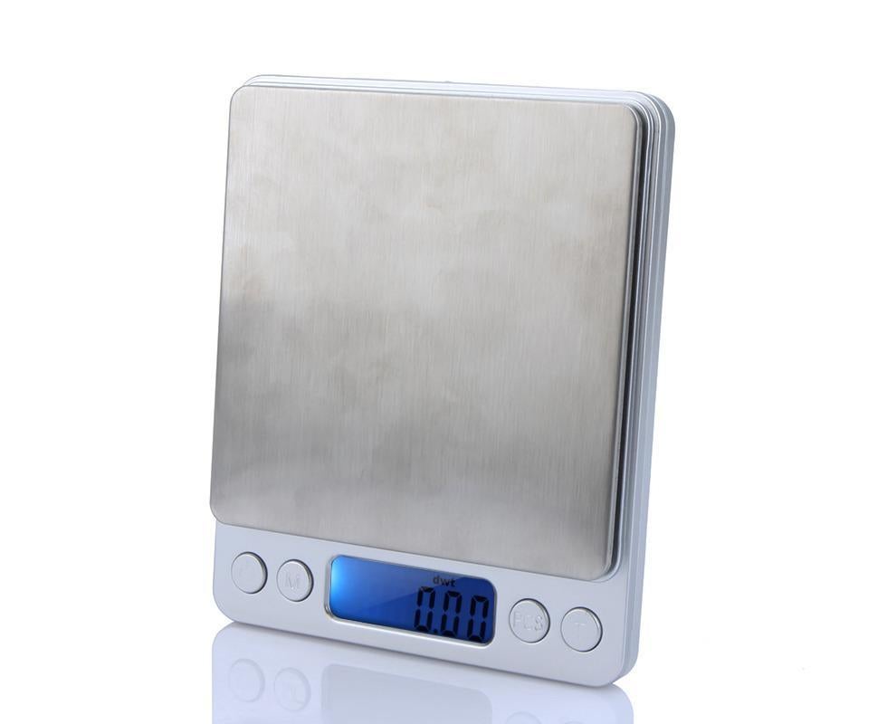 High Accuracy Mini Electronic Digital Platform Jewelry Scale Weighing Balance with Two Trays Portable 500g/0.01g Counting Function Blue LCD - Image 5