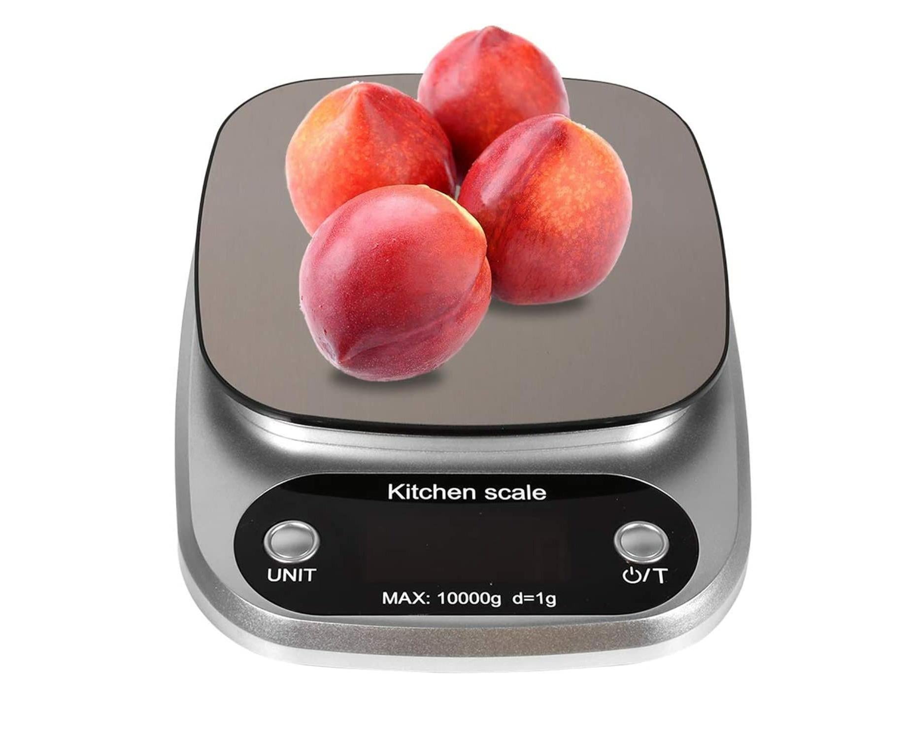 Kitchen Scale Multifunction Digital Stainless Steel Liquid Crystal Kitchen Scale with High Accuracy Range from 1g/0.035oz to 10kg 21*15.5*3cm - Image 1