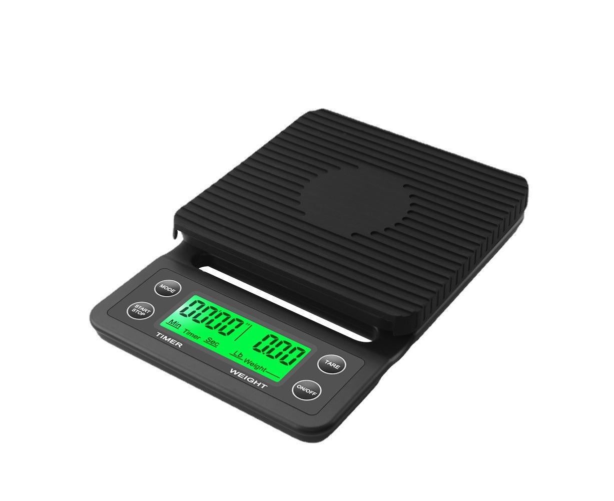 Household hand-brewed coffee scale timing electronic scale kitchen mini chronometer scale Black 3kg0.1g - Image 6