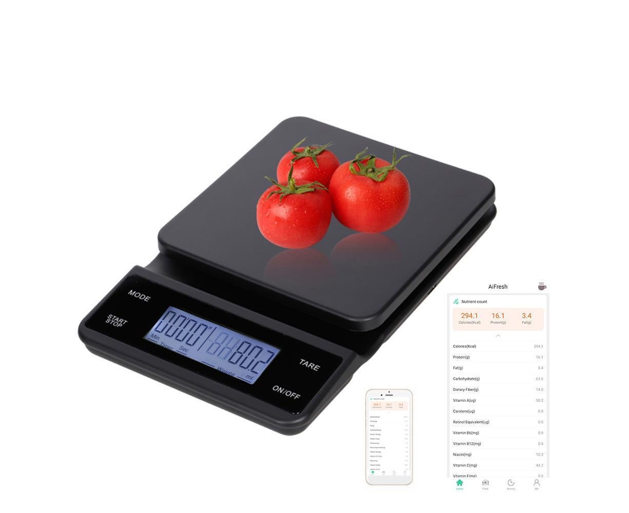 Food Nutrition Scale Food Kitchen Scale BT Digital Kitchen Scale with Nutritional Calculator and Timer 3kg/0.1g Touch Control 5 Units USB - Image 1