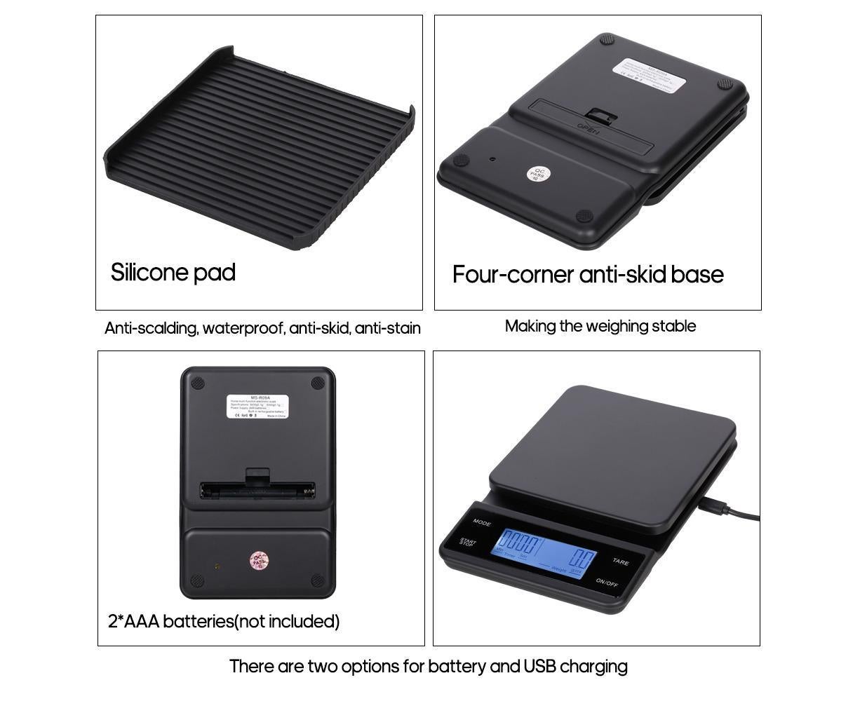 Food Nutrition Scale Food Kitchen Scale BT Digital Kitchen Scale with Nutritional Calculator and Timer 3kg/0.1g Touch Control 5 Units USB - Image 5