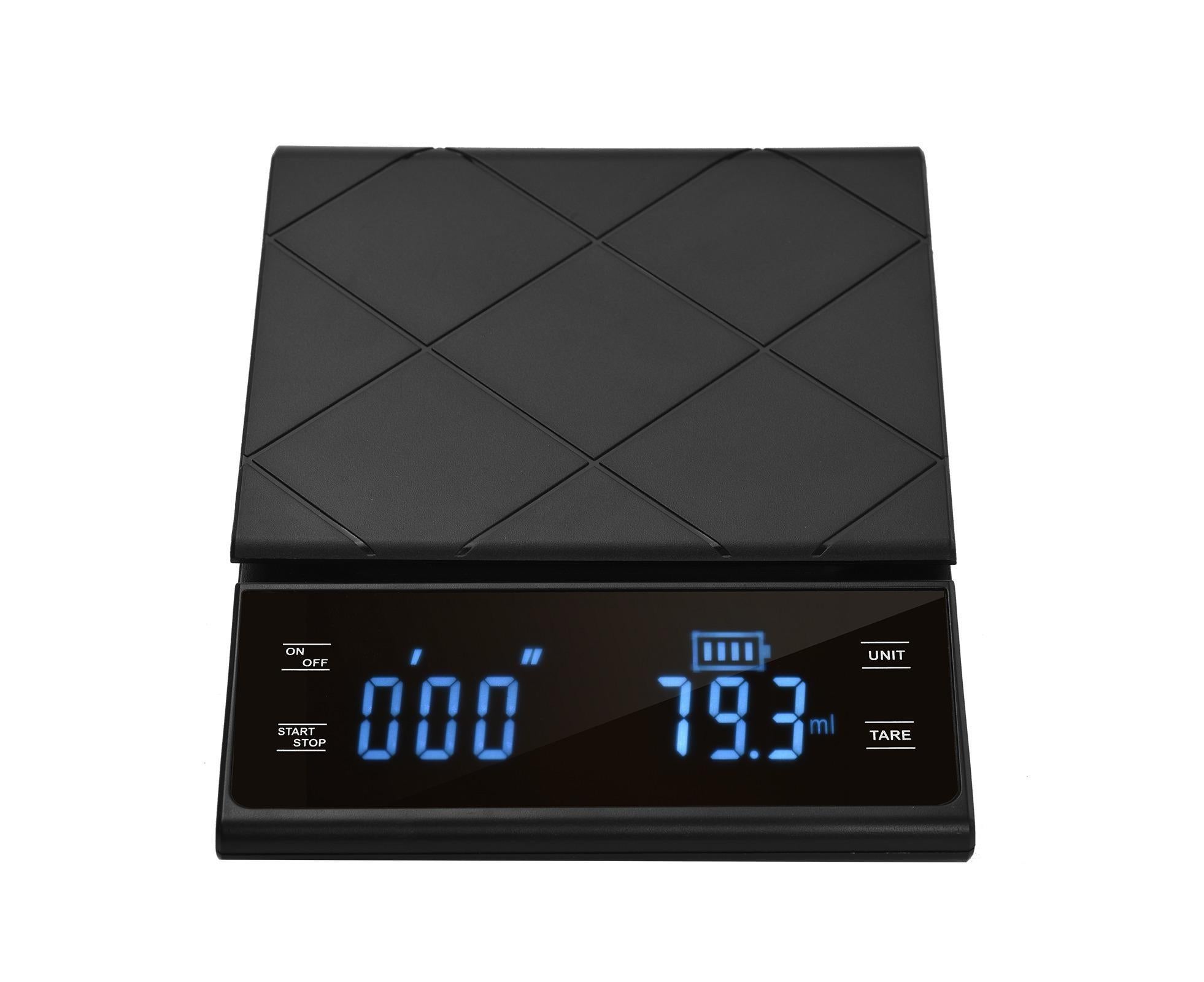 Digital LED Touch Kitchen Scale 3kg/ 0.1g High Precision Time Counting Coffee Brewing Scale Portable Electronic Food Scales with Unit Change - Image 1