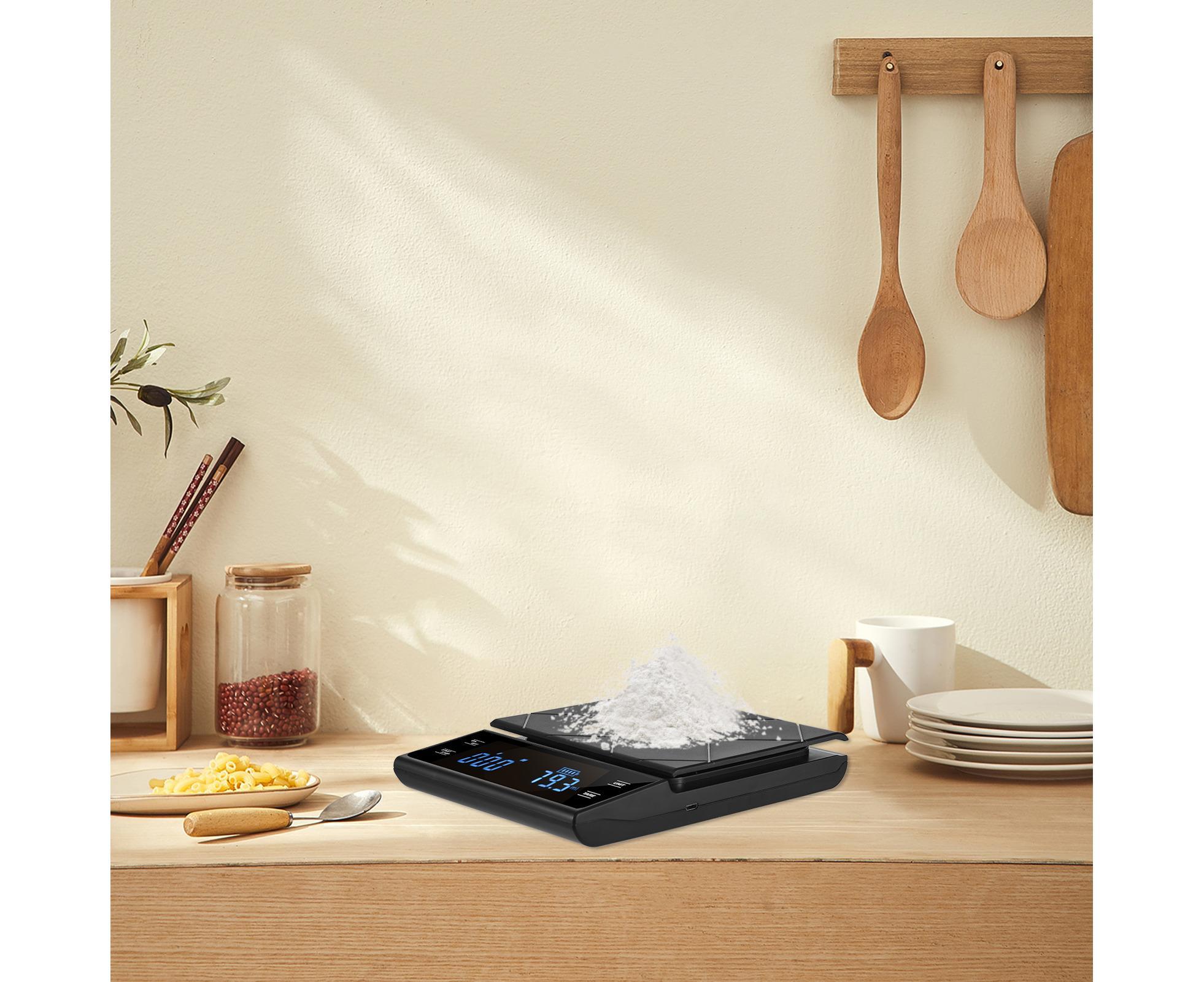 Digital LED Touch Kitchen Scale 3kg/ 0.1g High Precision Time Counting Coffee Brewing Scale Portable Electronic Food Scales with Unit Change - Image 6