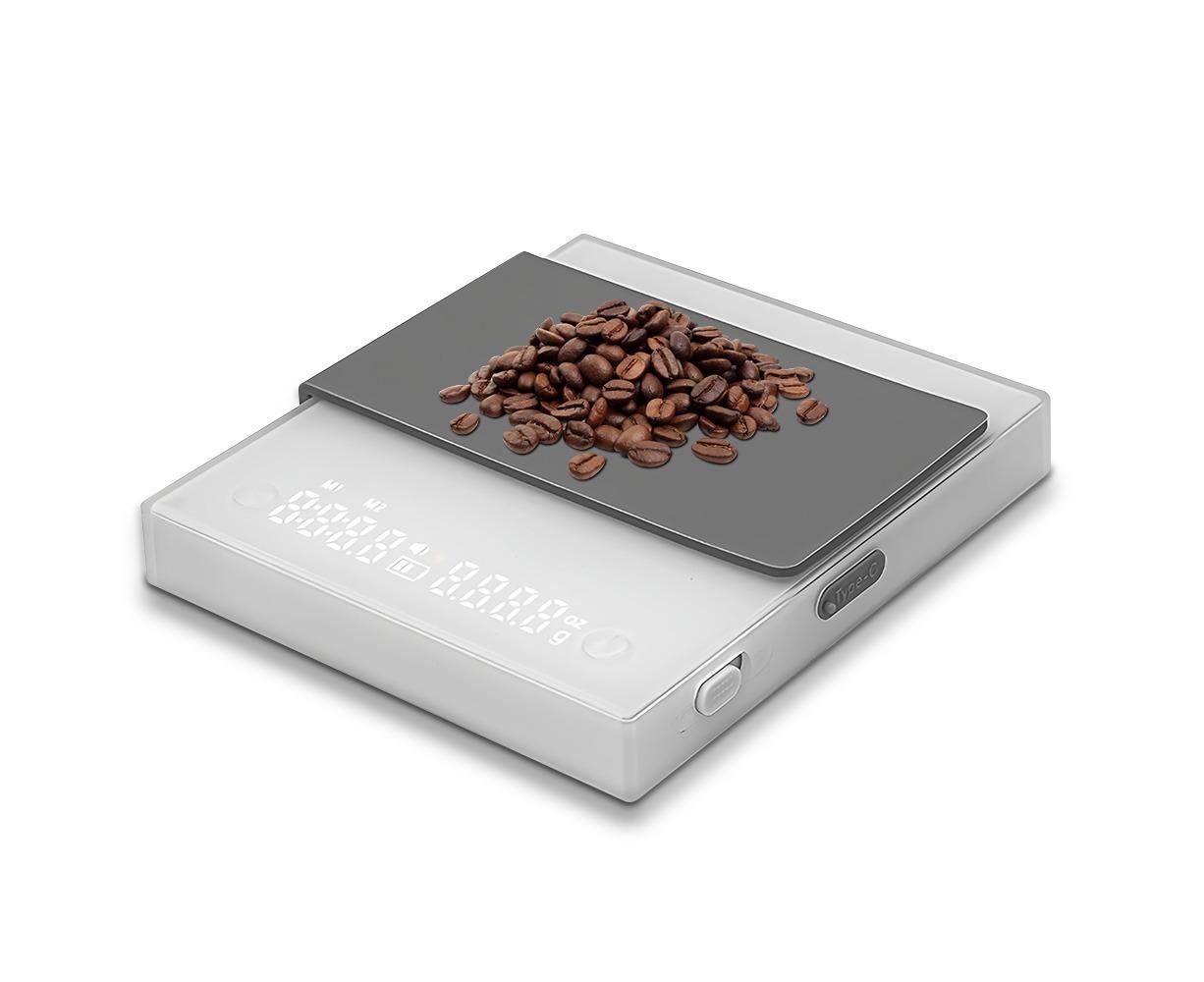Mini Coffee Scale with Timer, 2kg/0.1g Accurate 3 Modes Type-C Rechargeable Portable Digital Scale for Espresso and Pour Over Coffee with - Image 1
