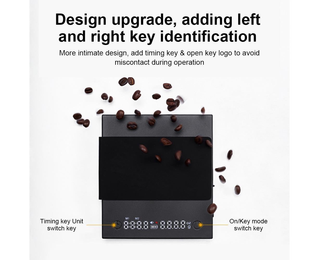 Mini Coffee Scale with Timer, 2kg/0.1g Accurate 3 Modes Type-C Rechargeable Portable Digital Scale for Espresso and Pour Over Coffee with - Image 3