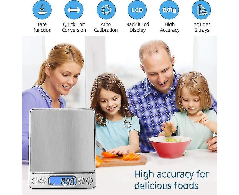 Precision Scale Mini Gram Jewelry Food Scale 500g/01g - Digital Kitchen Scale - Image 3