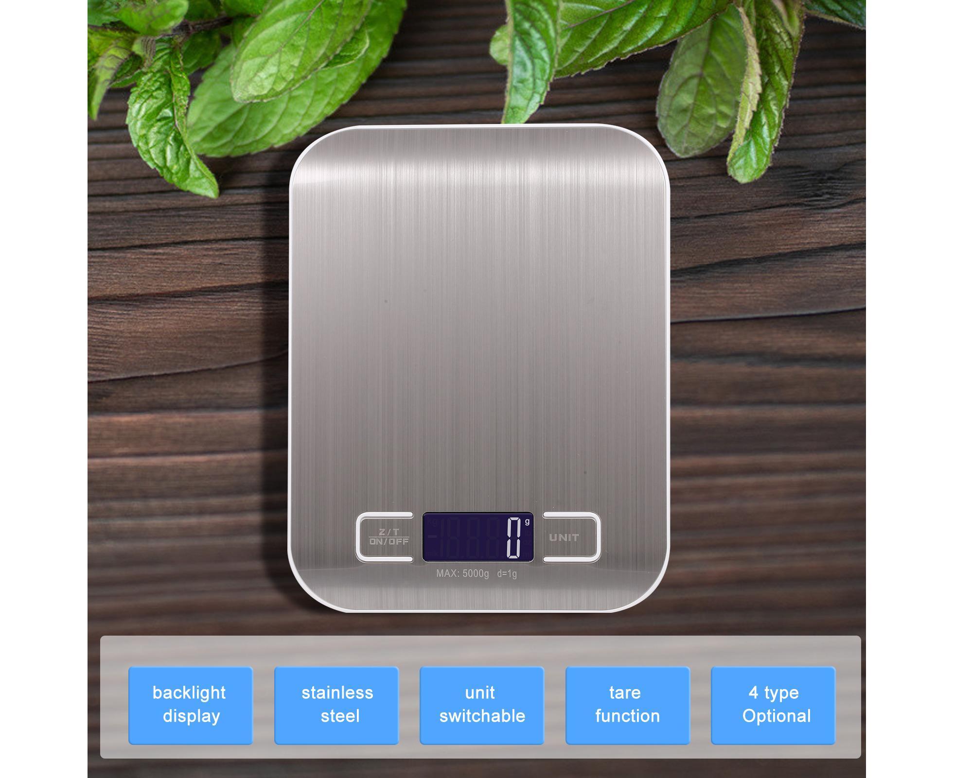 Kitchen Scale Digital Food Scale 10KG Measuring Range for Cooking Baking g lb oz ml kg Milk ml Stainless Steel Rechargeable - Image 5