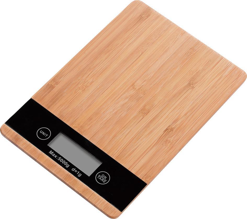 New 5kg food medicine scale baking electronic scale home gram weight scale bamboo panel home kitchen electronic scale Bamboo panel 5kg/1g - Image 1