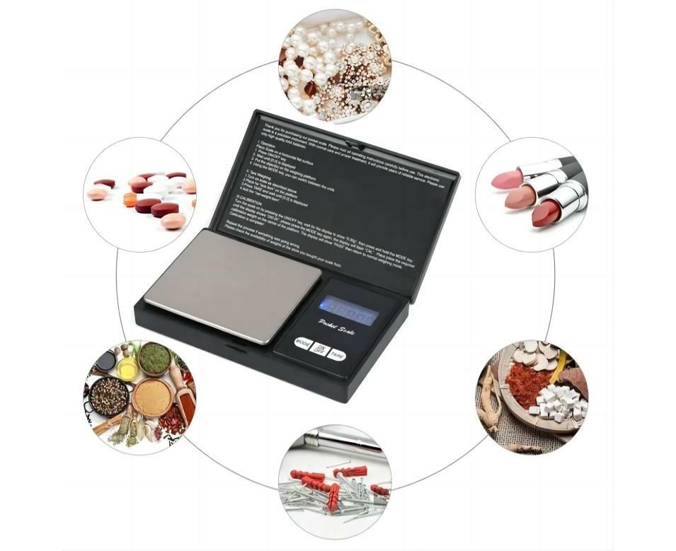 Electronic Pocket Mini Digital Gold Jewellery kitchen Scales 0.1G to 1000 Grams - Image 4