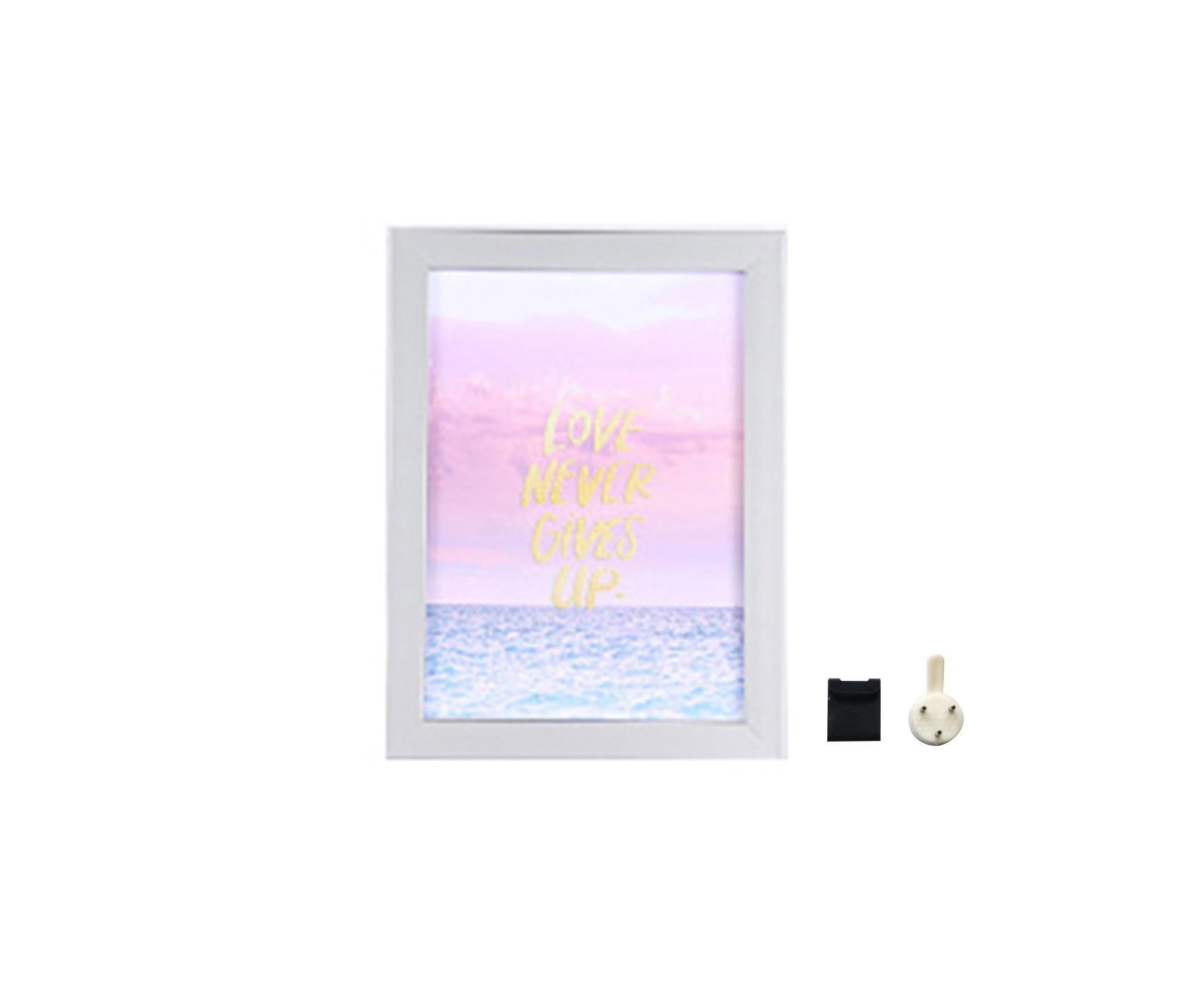 1 Set 5 Inch Photo Frame Patchwork Waterproof Thickened Decorative Foam Wall Hanging Photo Display Frame Household Supply - Silver - Image 1