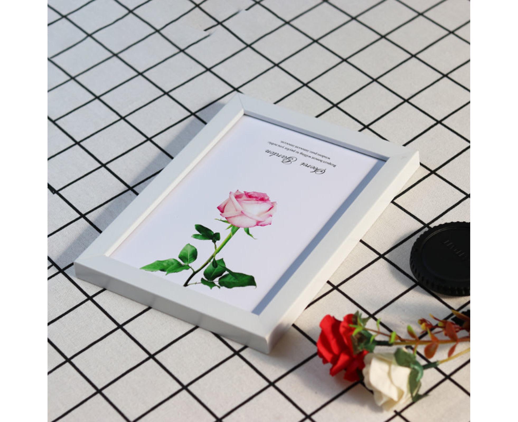 1 Set 5 Inch Photo Frame Patchwork Waterproof Thickened Decorative Foam Wall Hanging Photo Display Frame Household Supply - White - Image 5