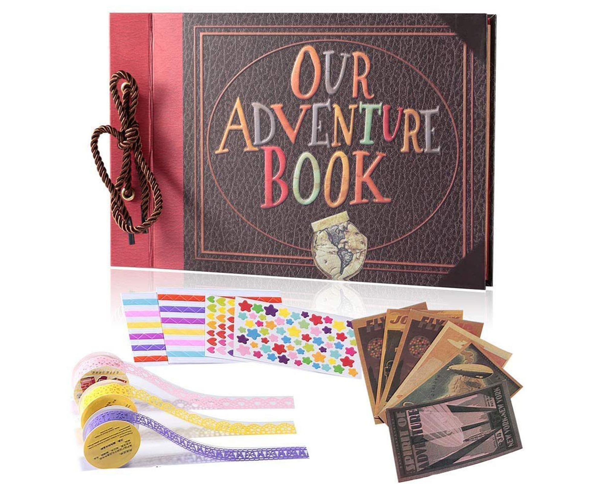1 Set Photo Album Vintage Design Adventure Book Creative DIY Scrapbook Album for Weddings Travel Family - Image 1