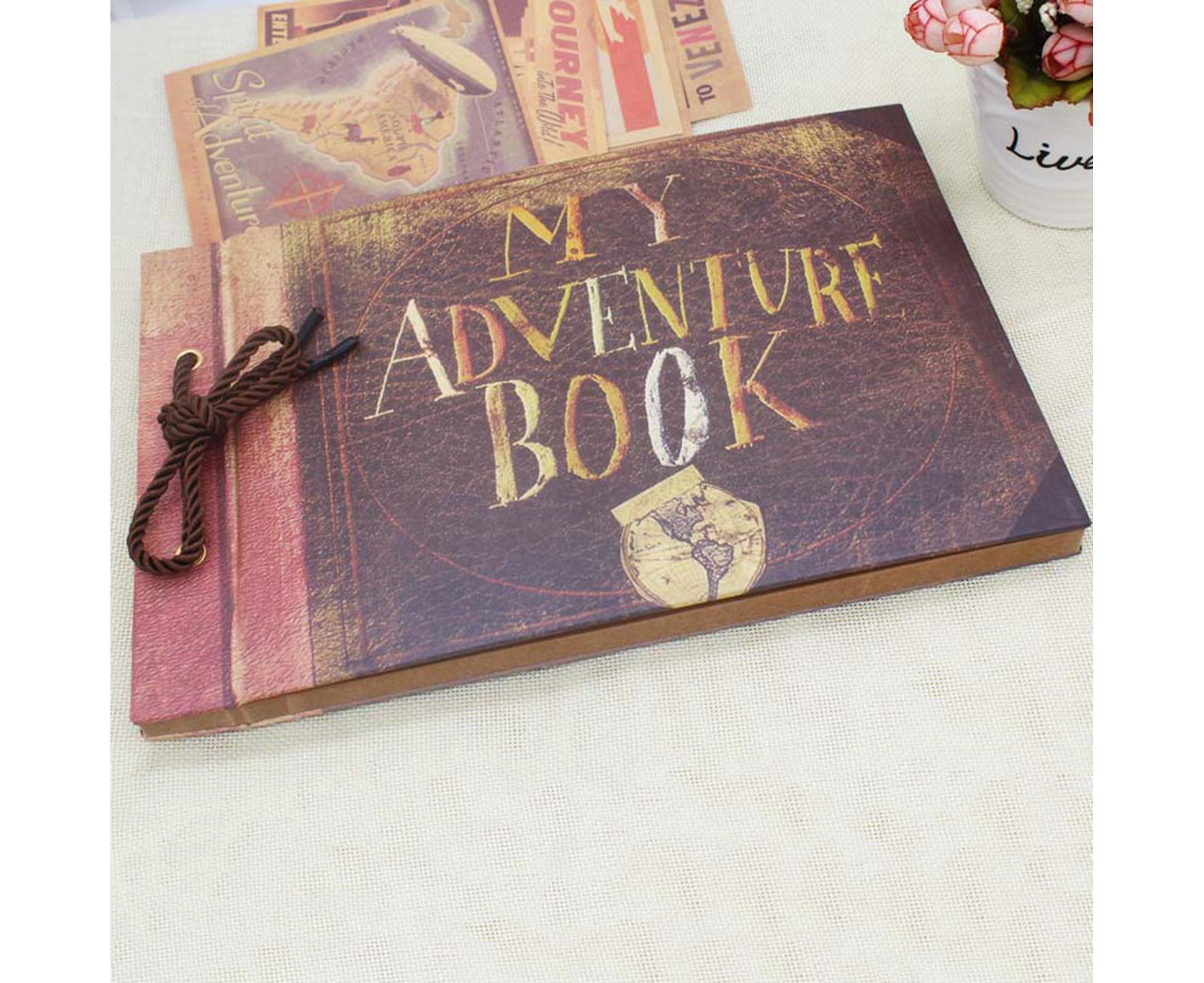 1 Set Photo Album Vintage Design Adventure Book Creative DIY Scrapbook Album for Weddings Travel Family - Image 5
