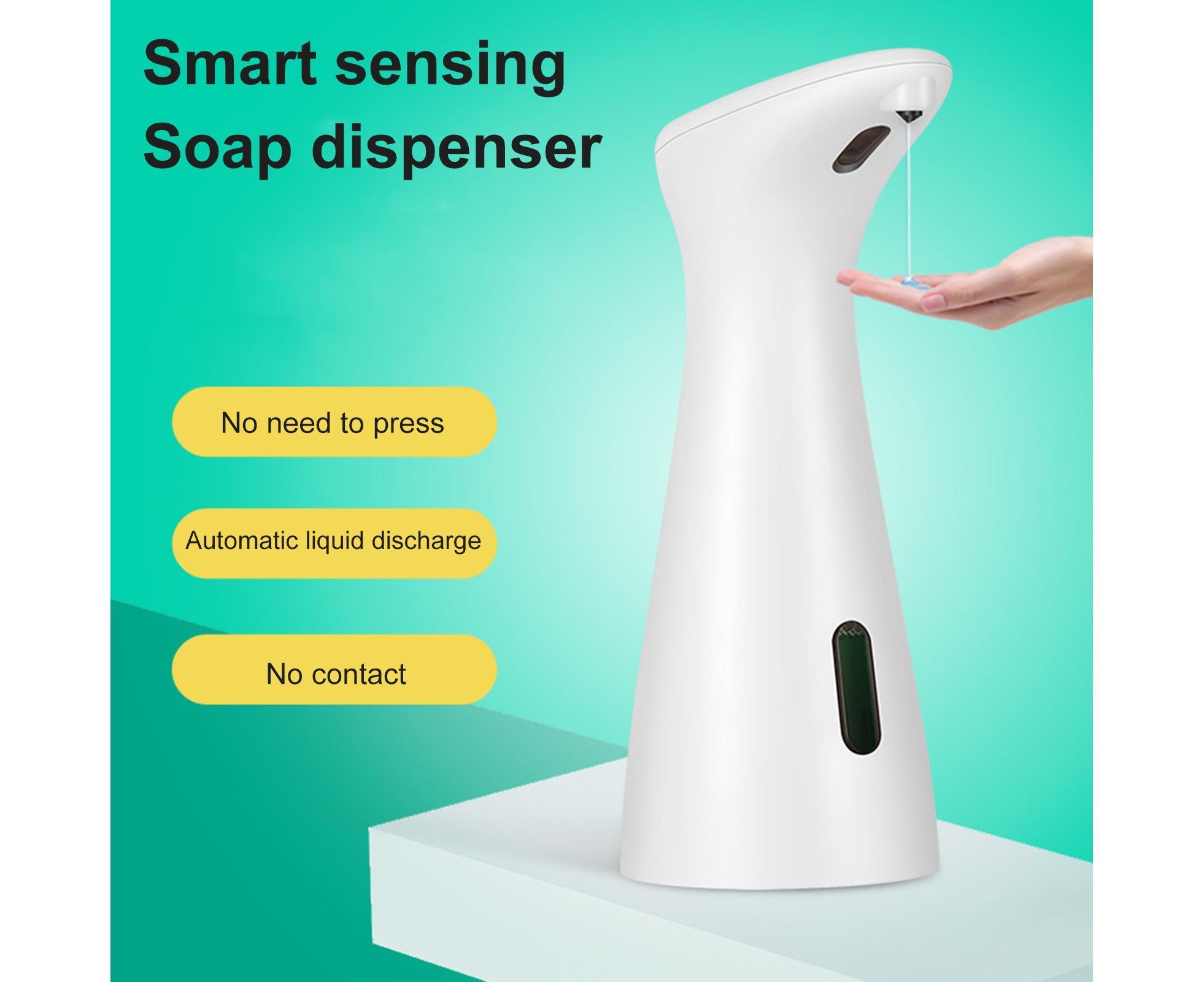 200ml Automatic Sanitizer Dispenser Quick Response Sensitive Hands Free Electric Large Capacity Dispense Soap Non-contact Sensor Leak-proof Soap Dispenser - White - Image 3