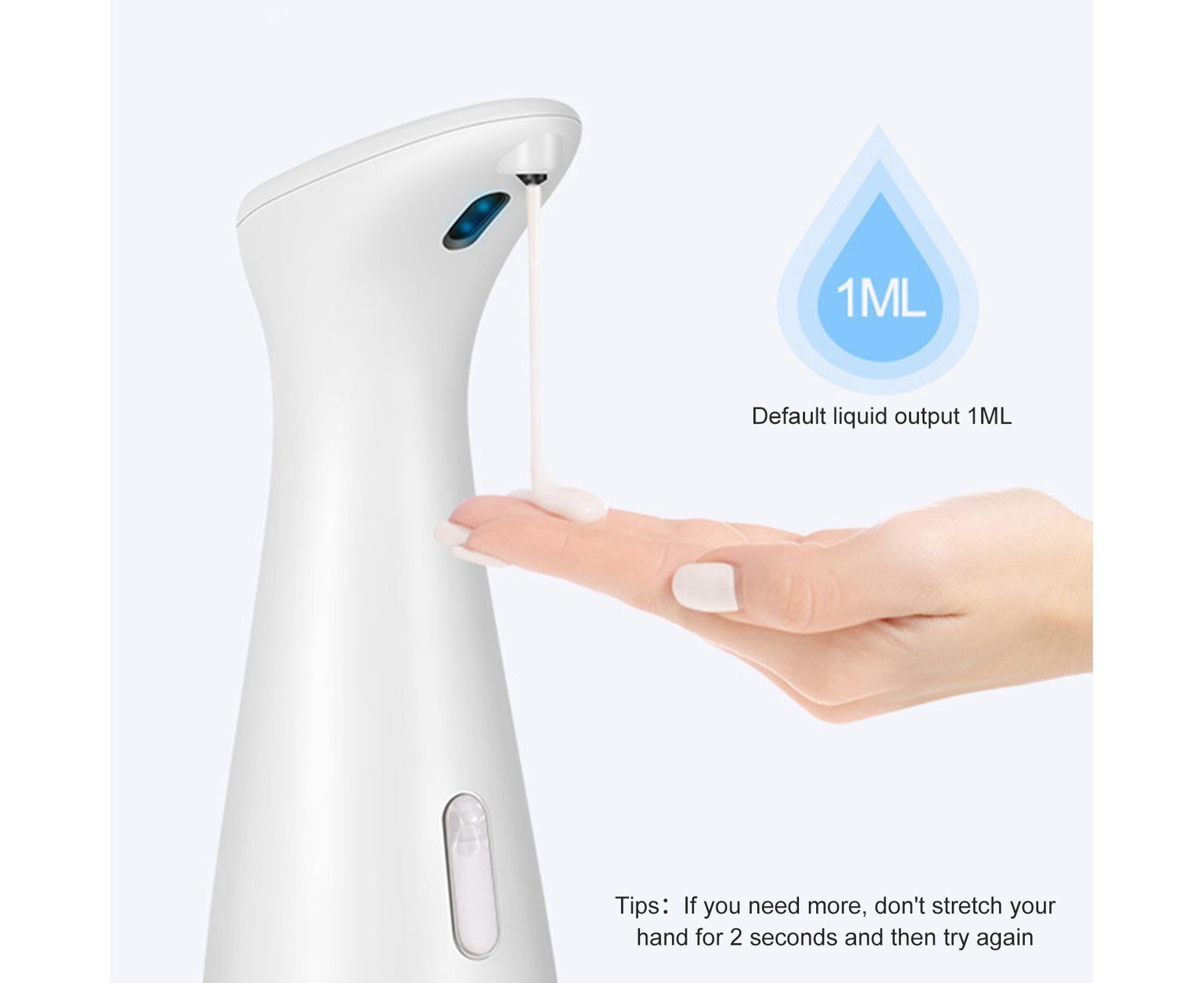 200ml Automatic Sanitizer Dispenser Quick Response Sensitive Hands Free Electric Large Capacity Dispense Soap Non-contact Sensor Leak-proof Soap Dispenser - White - Image 6