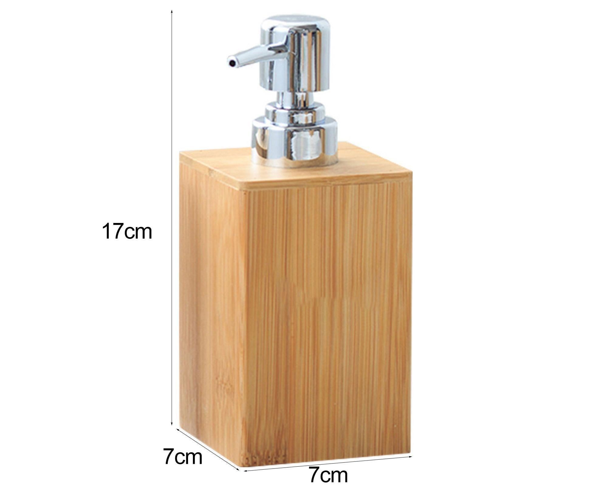 280ml Refillable Shampoo Liquid Soap Dispenser Empty Sub-bottling Storage Container Wooden Color Pump Design Shower Gel Bottle for Bathroom - Image 6