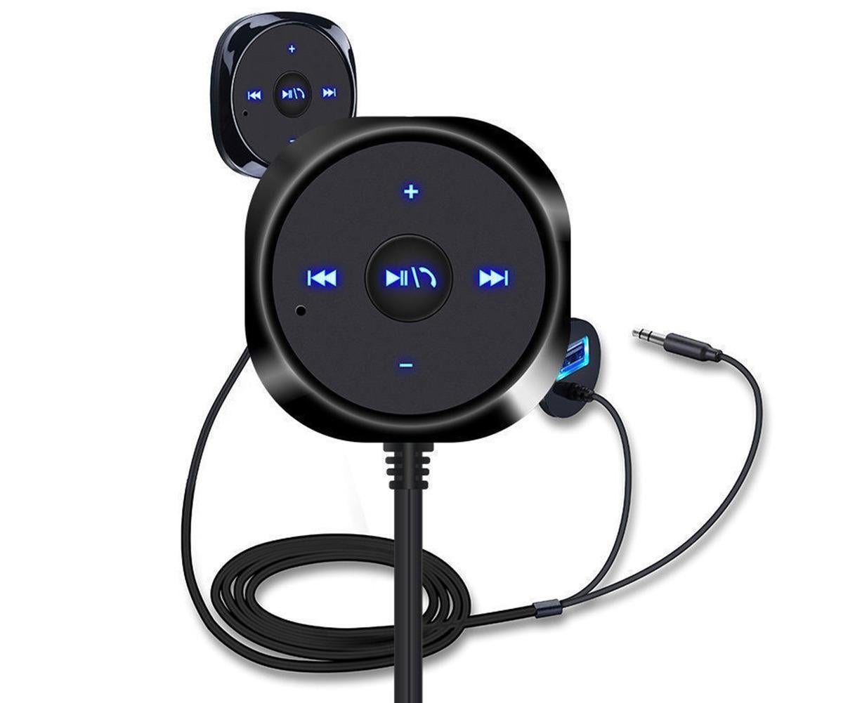 Bluetooth Wireless Receiver Adapter Dongle for Car Stereo Audio Speaker Charger - Black - Image 1