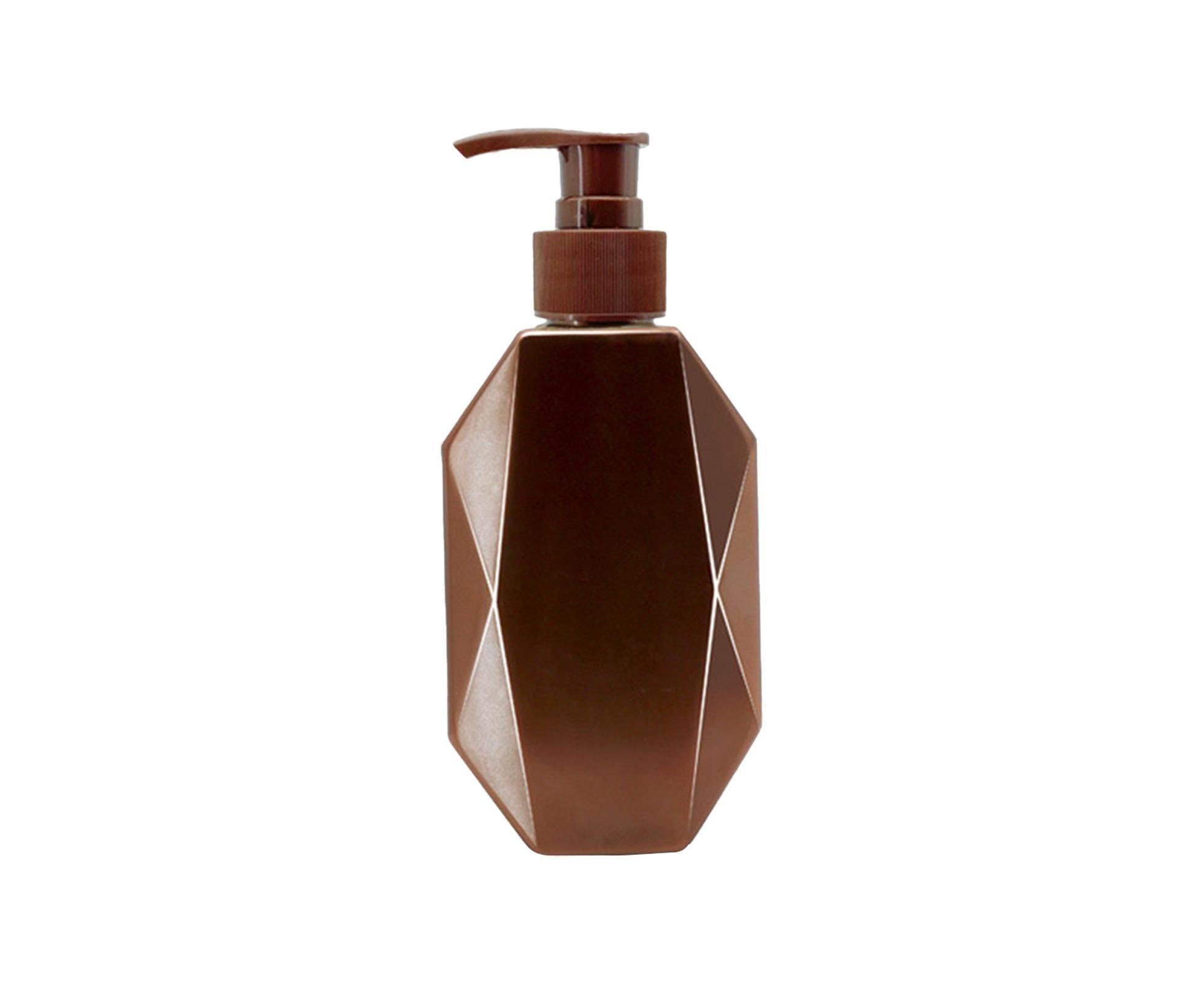 300/500ml Soap Dispenser Refillable Widely Applied PET Irregular Shampoo Pump Bottle for Home-Coffee 300ml - Image 1
