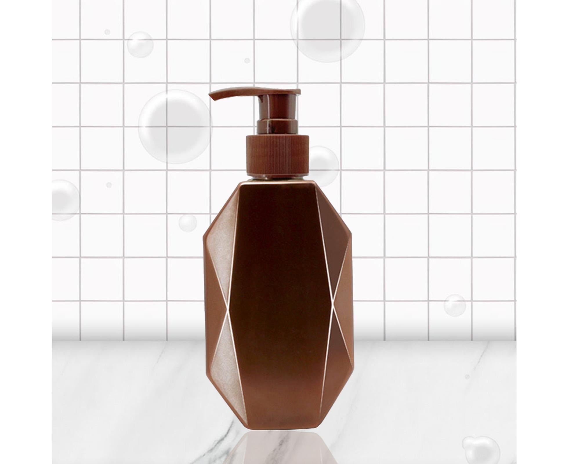 300/500ml Soap Dispenser Refillable Widely Applied PET Irregular Shampoo Pump Bottle for Home-Coffee 300ml - Image 2
