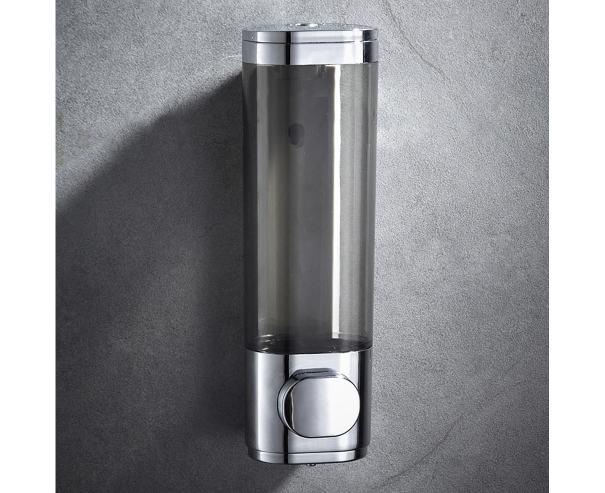 300ml 600ml Soap Dispenser Manual Press Bottle No Punching Long Strong Pump Transparent Body Wash Box Bathroom Accessories-Bilateral Silver - Image 2
