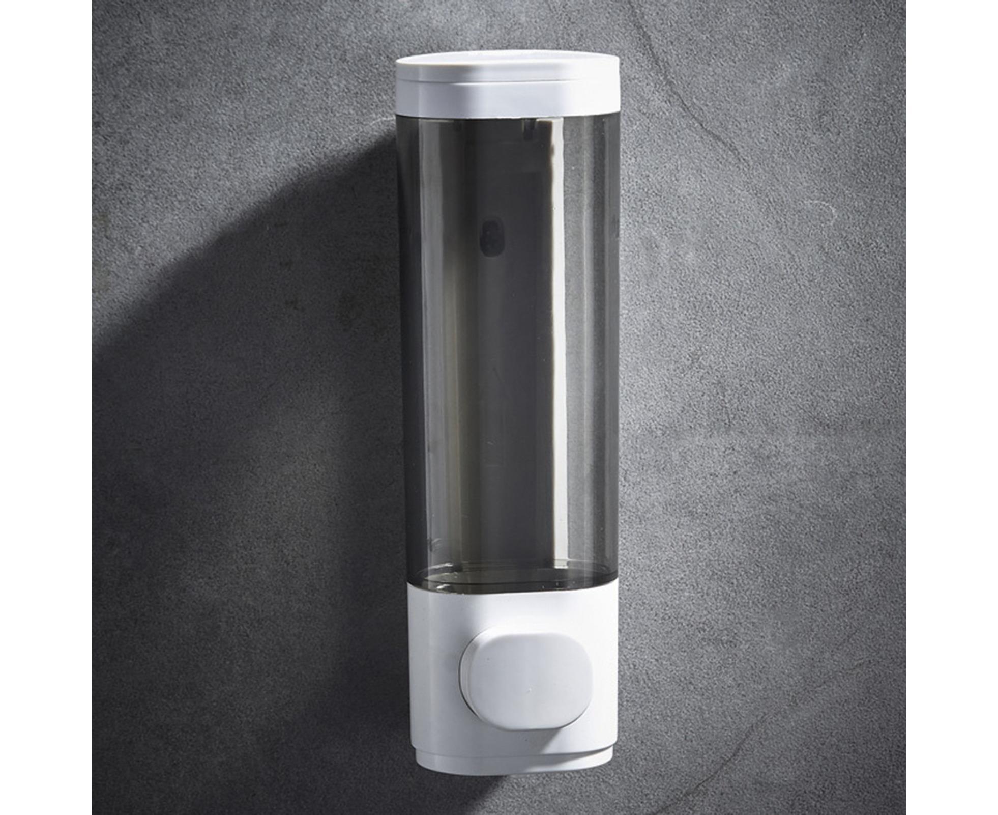 300ml 600ml Soap Dispenser Manual Press Bottle No Punching Long Strong Pump Transparent Body Wash Box Bathroom Accessories-Bilateral White - Image 2