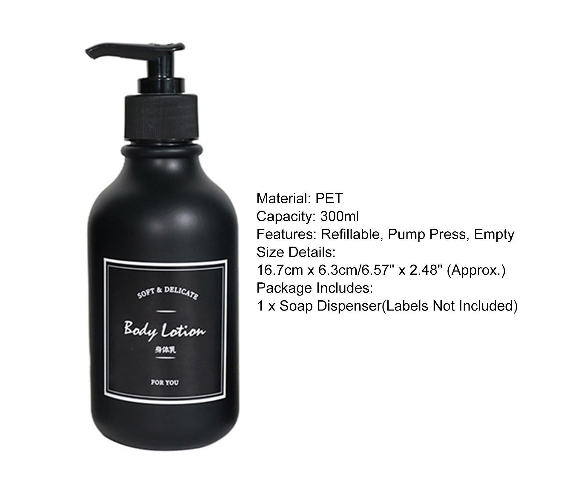 300ml Soap Dispenser Leak-proof Squeezable PET Pump Empty Shower Gel Bottle for Travel - Image 5