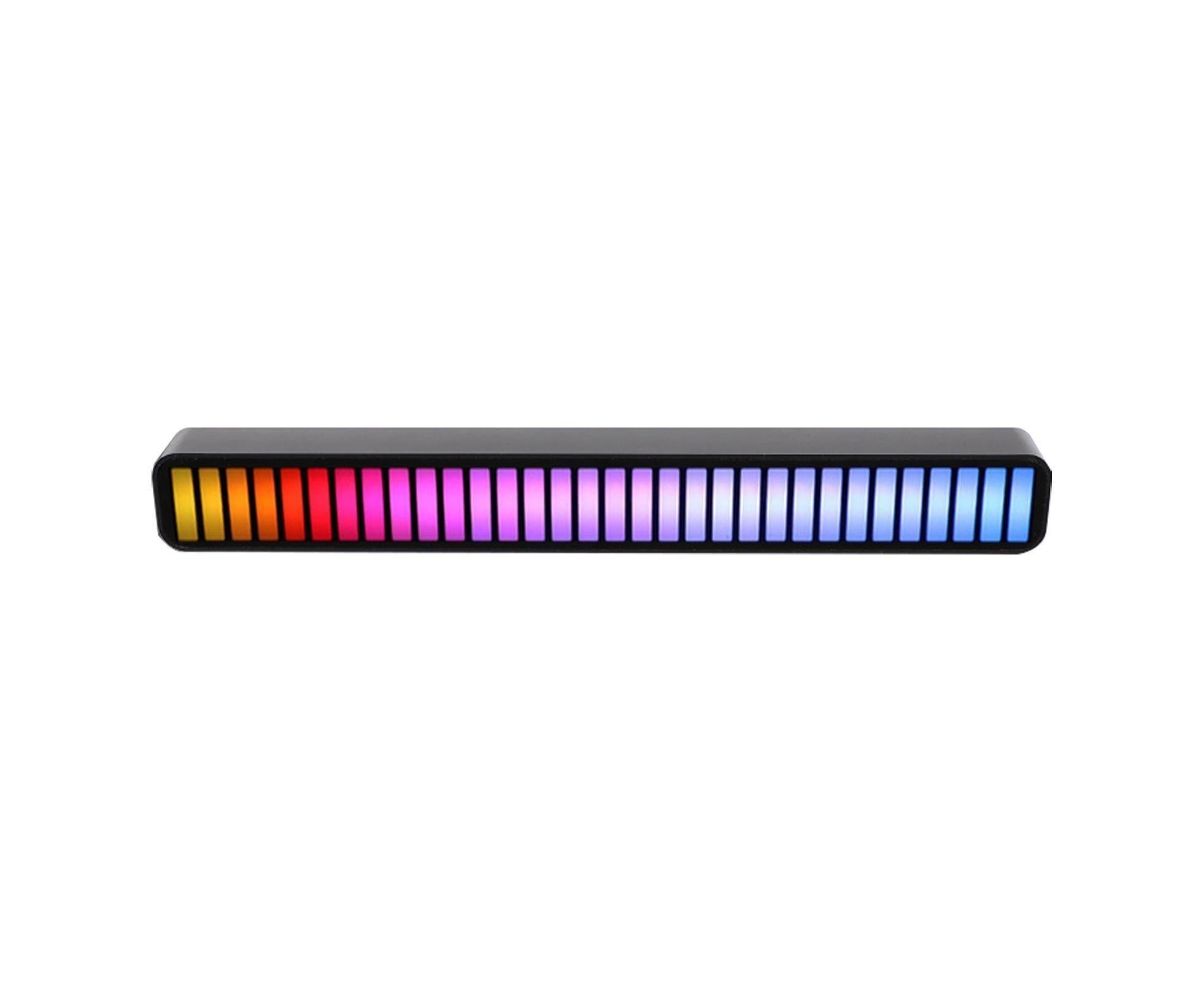 Car LED Light Built-in Microphone Multiple Light Modes Acrylic Wireless Car Ambient LED Light for Home - Black - Image 2