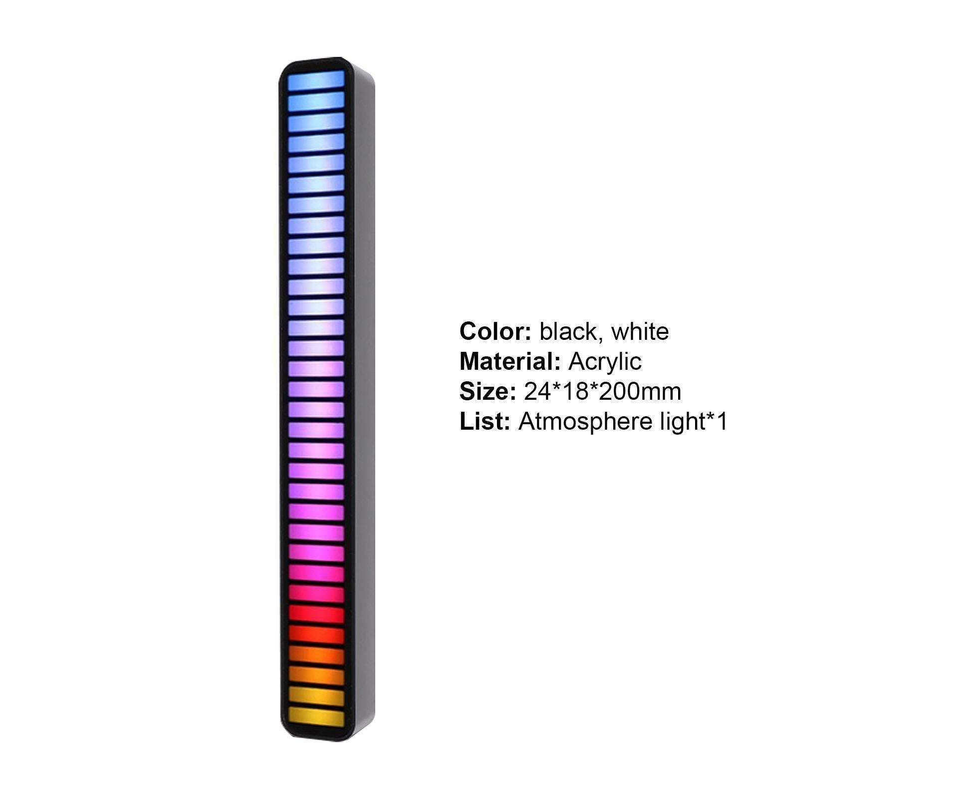 Car LED Light Built-in Microphone Multiple Light Modes Acrylic Wireless Car Ambient LED Light for Home - Black - Image 6