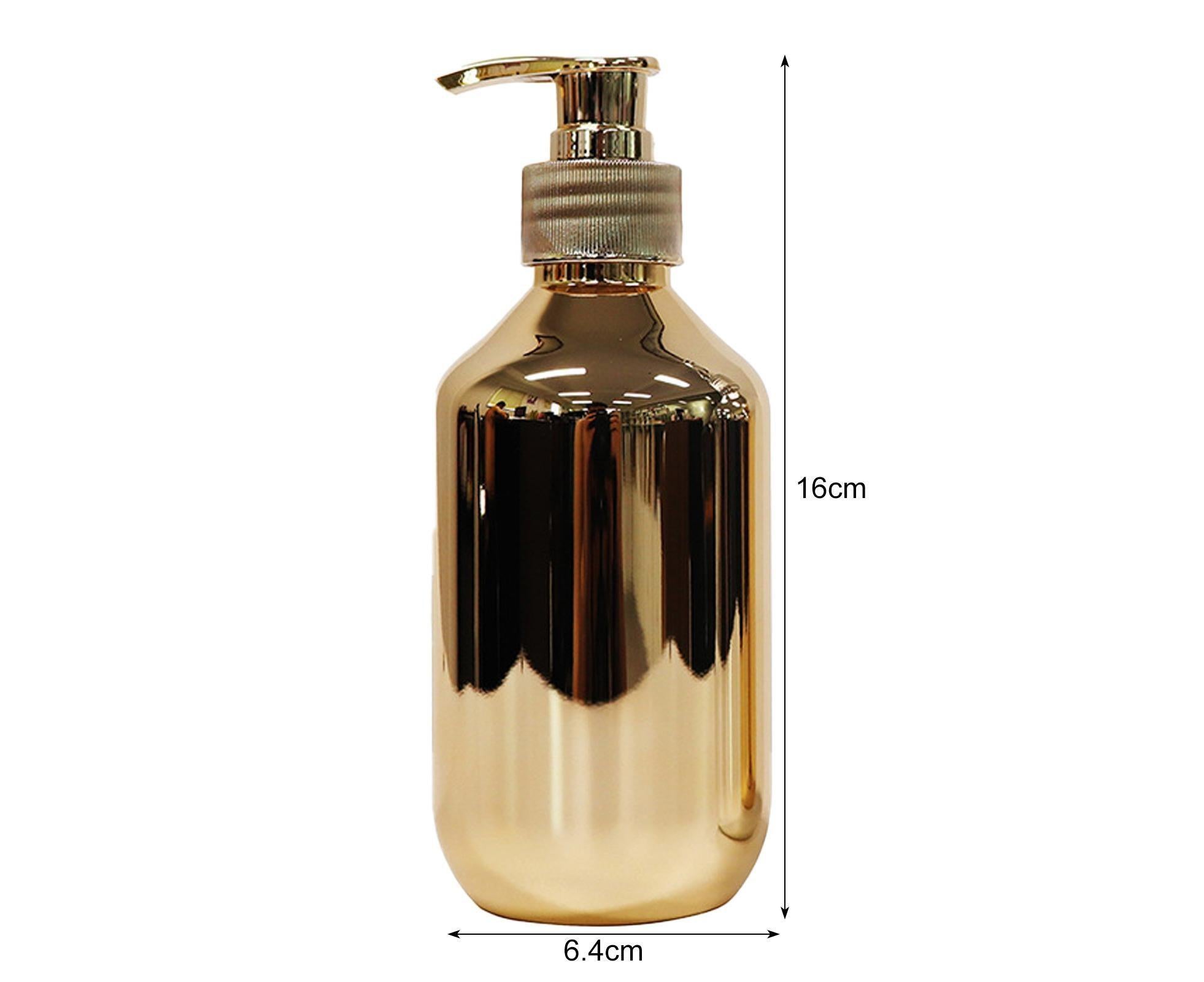 300ml Soap Dispenser Refillable Spiral Mouth Mini Built-in Spring Body Wash Dispenser Bathroom Supplies -Silver - Image 2
