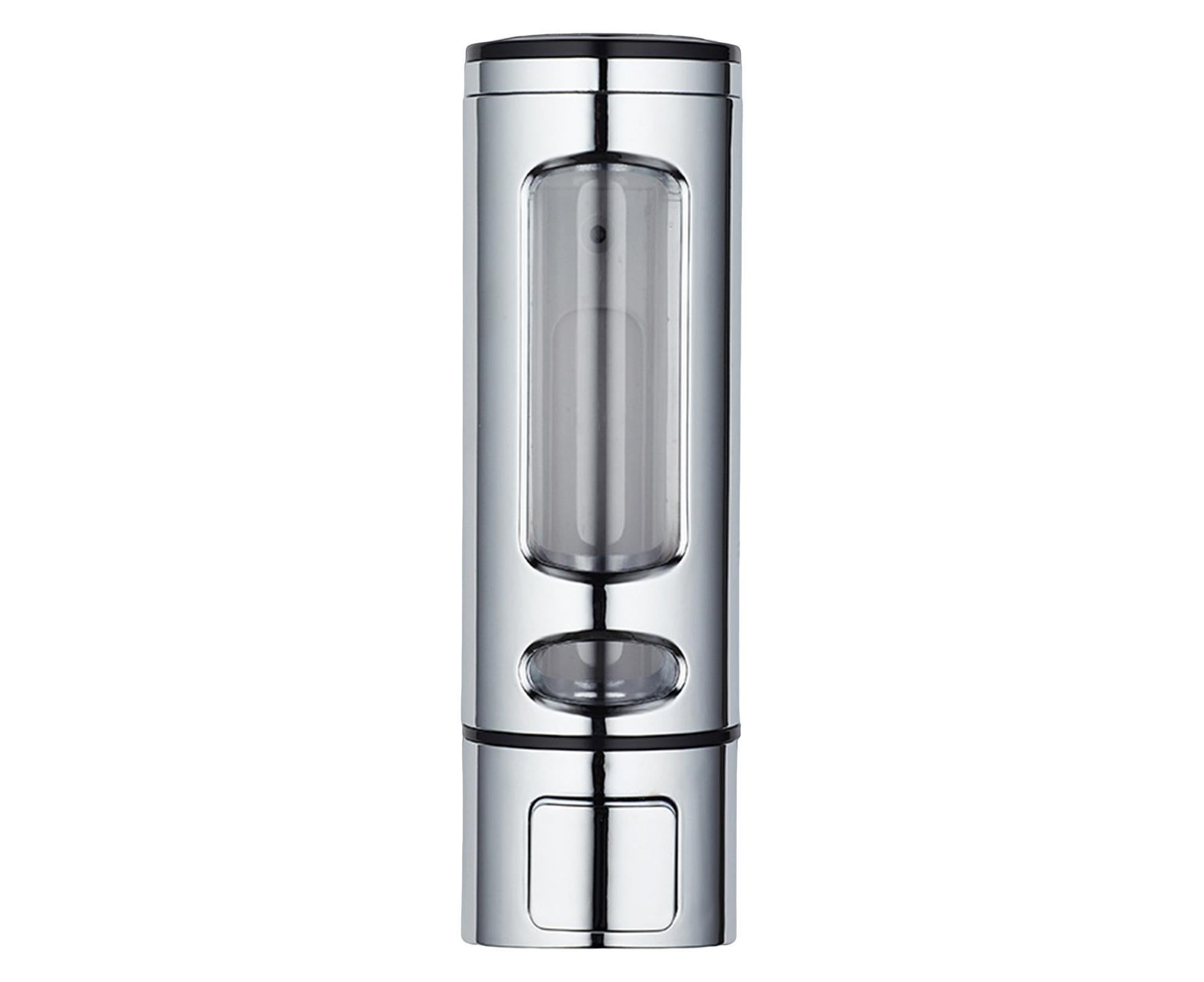 400ml Liquid Soap Dispenser Sturdy Press Type Wall Mounted Hand Wash Soap Dispenser for Bathroom-Silver - Image 1