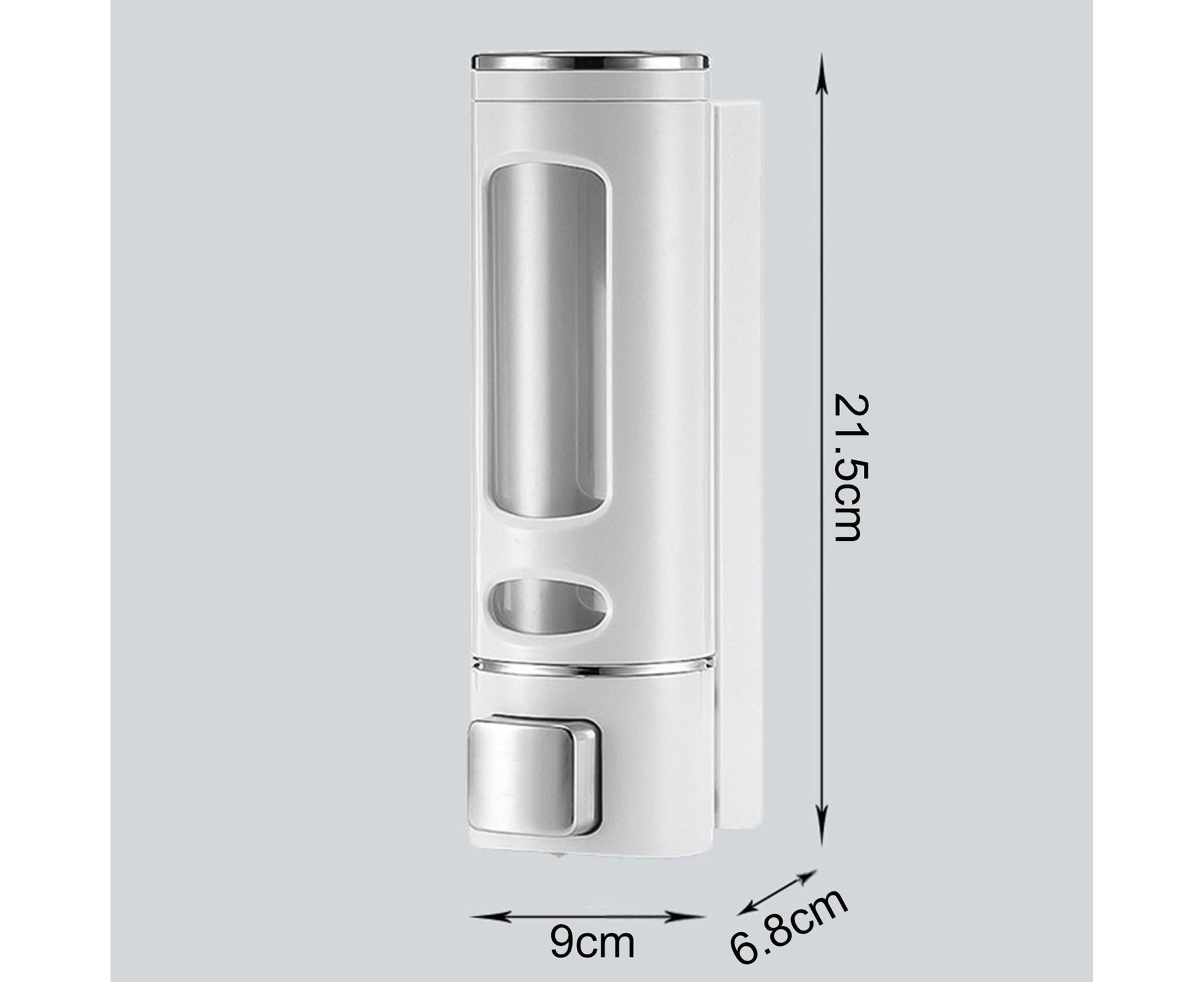 400ml Liquid Soap Dispenser Sturdy Press Type Wall Mounted Hand Wash Soap Dispenser for Bathroom-Silver - Image 2