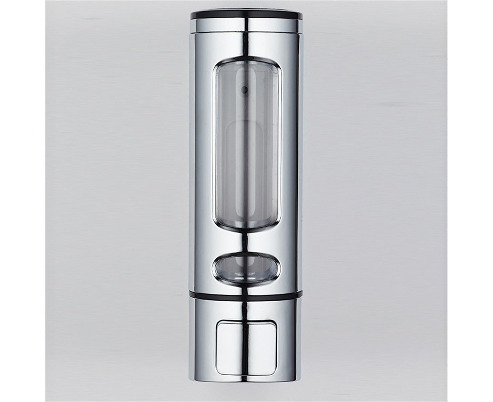 400ml Liquid Soap Dispenser Sturdy Press Type Wall Mounted Hand Wash Soap Dispenser for Bathroom-Silver - Image 4