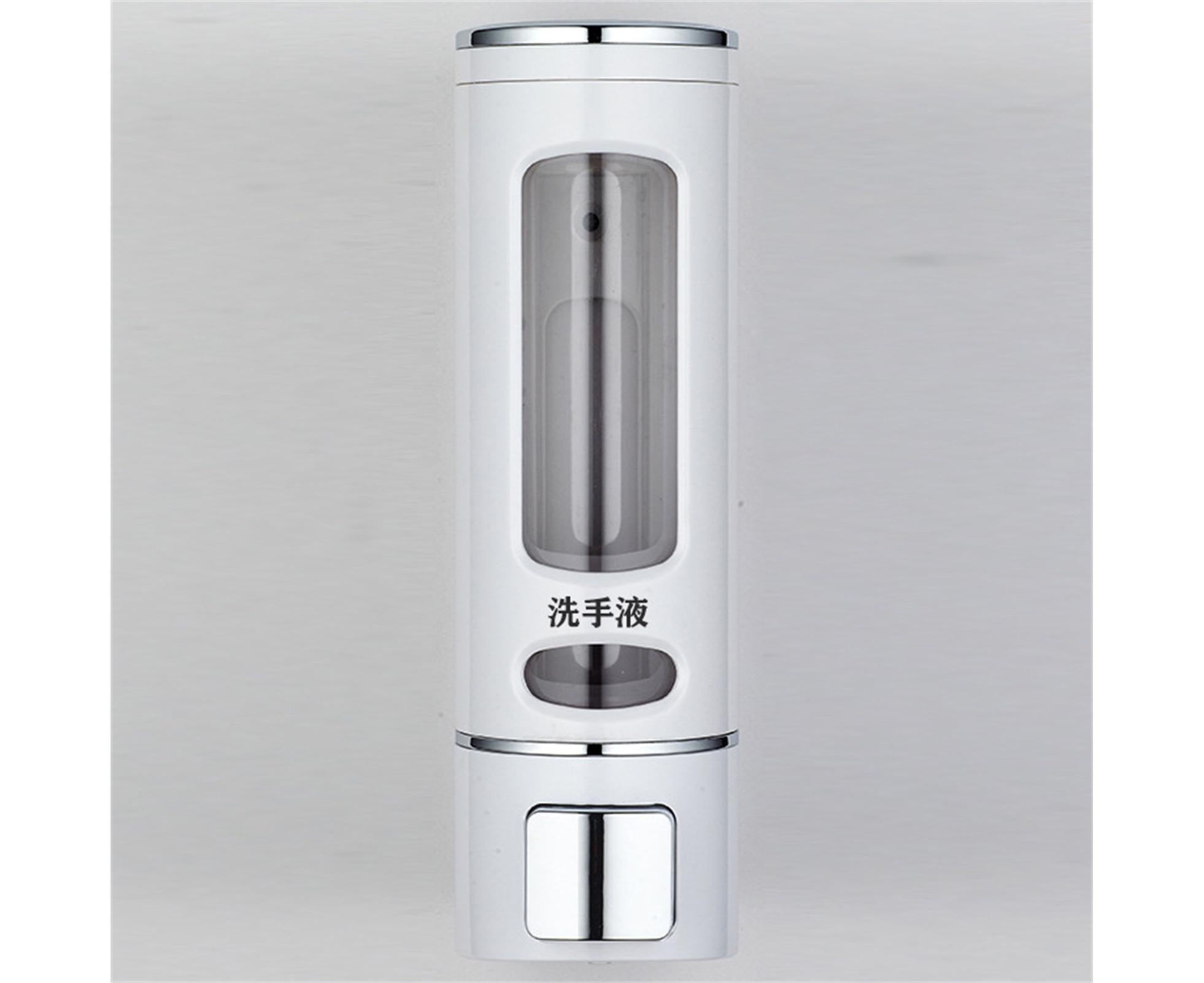 400ml Liquid Soap Dispenser Sturdy Press Type Wall Mounted Hand Wash Soap Dispenser for Bathroom-White - Image 3