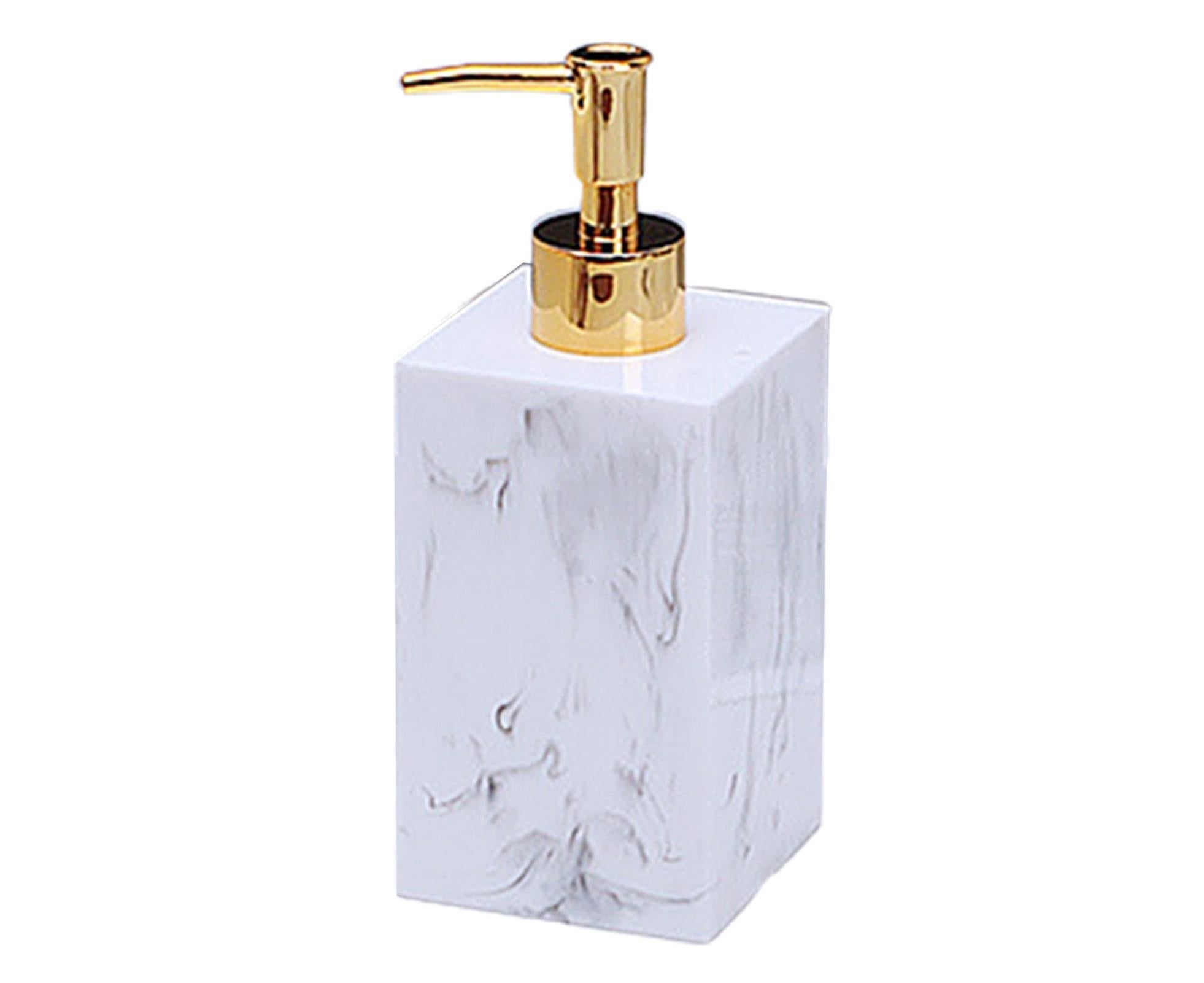 500ml Empty Hand Sanitizer Bottle Refillable Versatile Resin Marbling Press Lotion Dispenser for Bathroom - Image 1