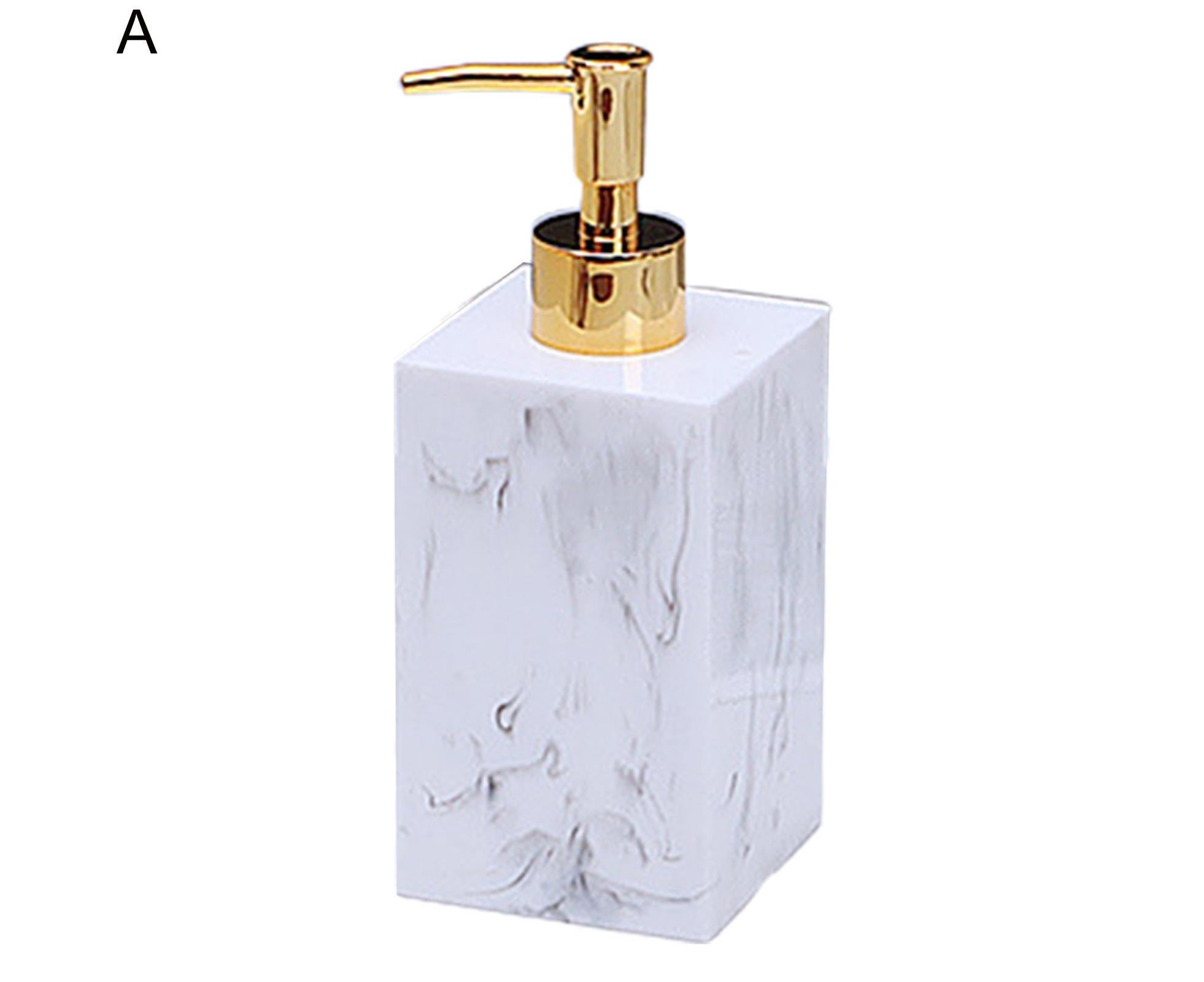 500ml Empty Hand Sanitizer Bottle Refillable Versatile Resin Marbling Press Lotion Dispenser for Bathroom - Image 3