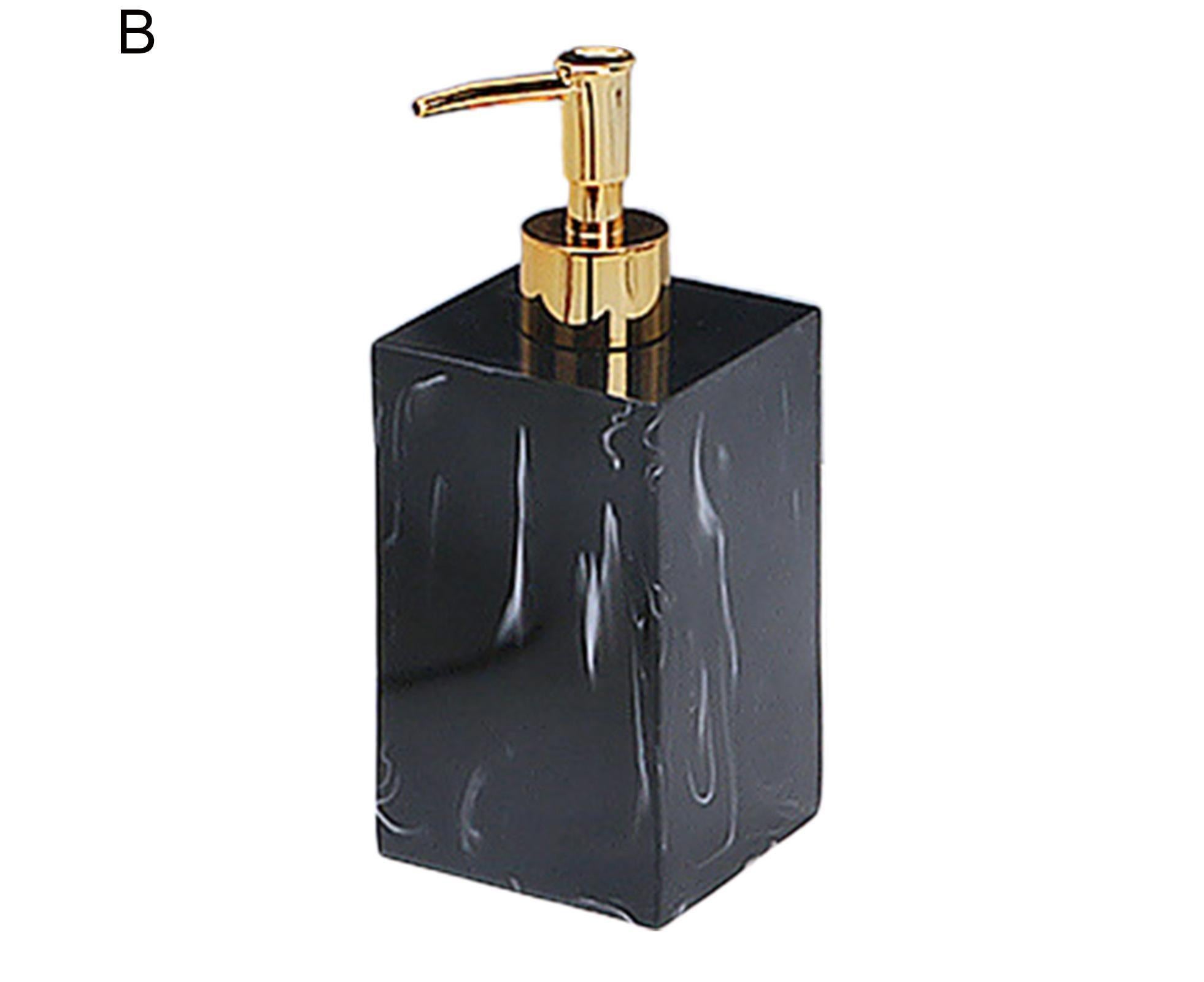 500ml Empty Hand Sanitizer Bottle Refillable Versatile Resin Marbling Press Lotion Dispenser for Bathroom - Image 3