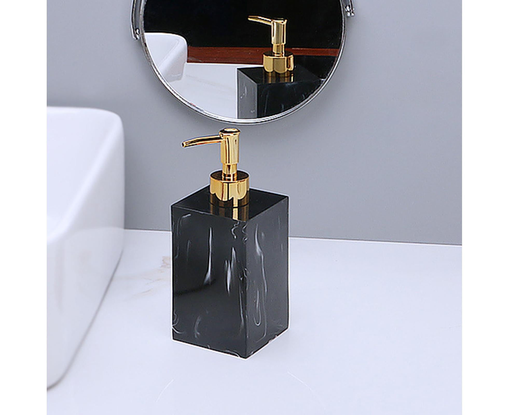 500ml Empty Hand Sanitizer Bottle Refillable Versatile Resin Marbling Press Lotion Dispenser for Bathroom - Image 4