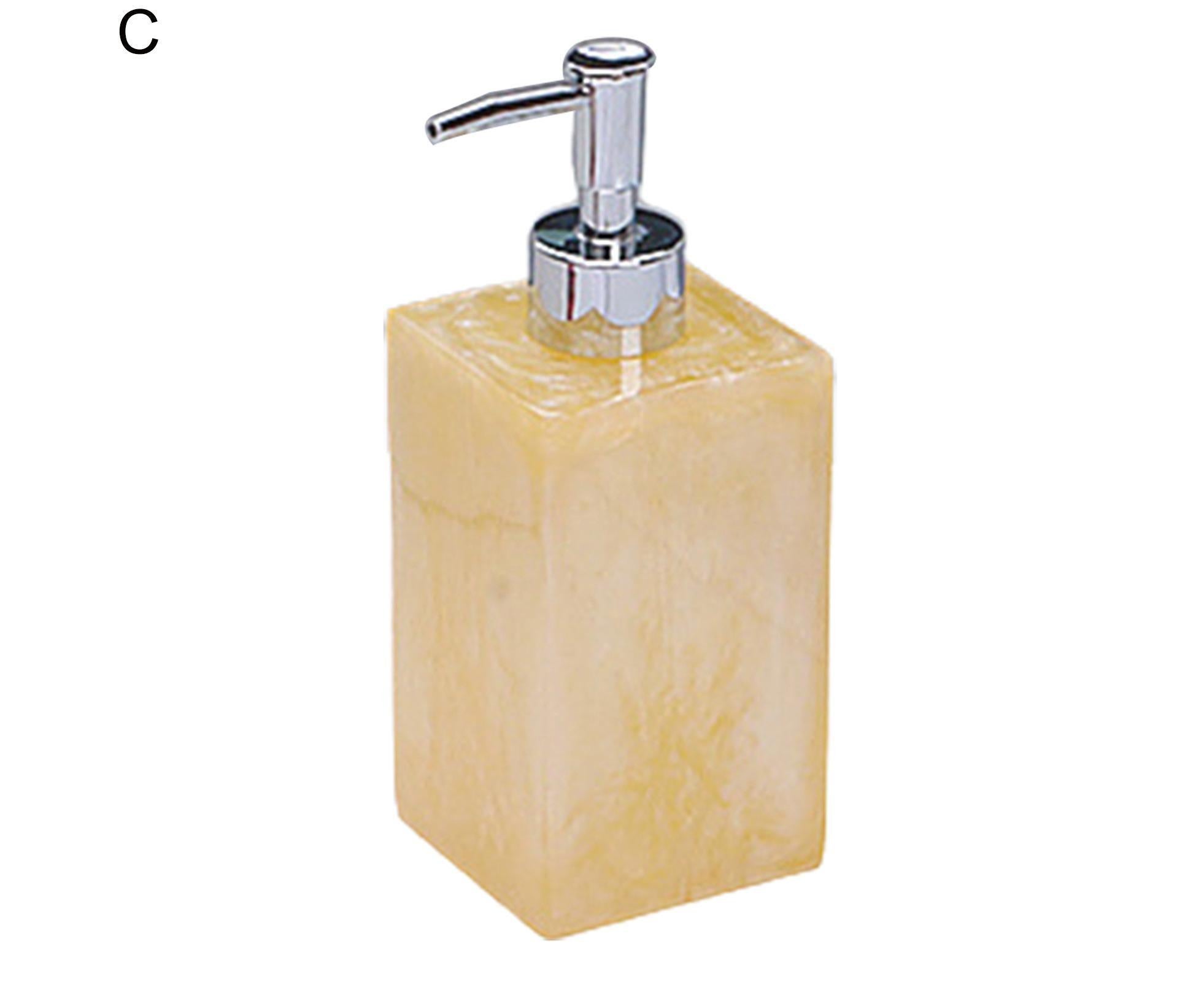 500ml Empty Hand Sanitizer Bottle Refillable Versatile Resin Marbling Press Lotion Dispenser for Bathroom - Image 3