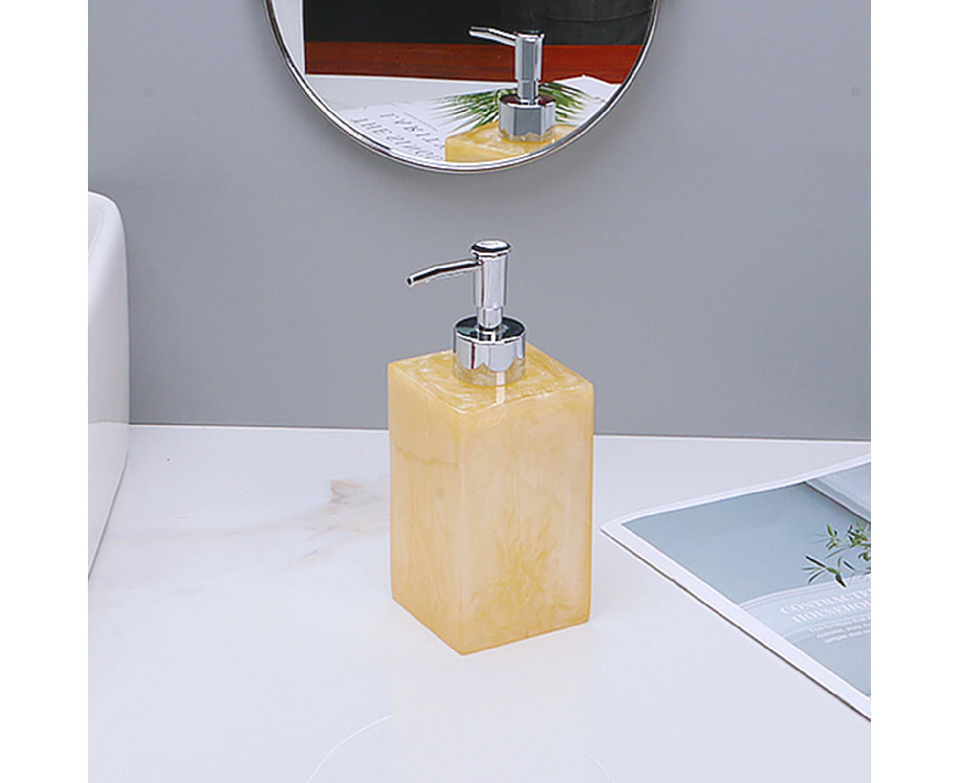 500ml Empty Hand Sanitizer Bottle Refillable Versatile Resin Marbling Press Lotion Dispenser for Bathroom - Image 5