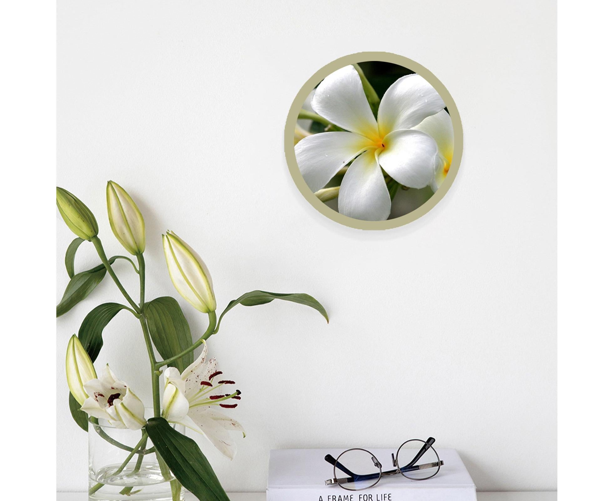 6inch Photo Frame Smooth Surface Fine Workmanship Round Wall Mounted Picture Storage Holder Home Supply - Golden - Image 3